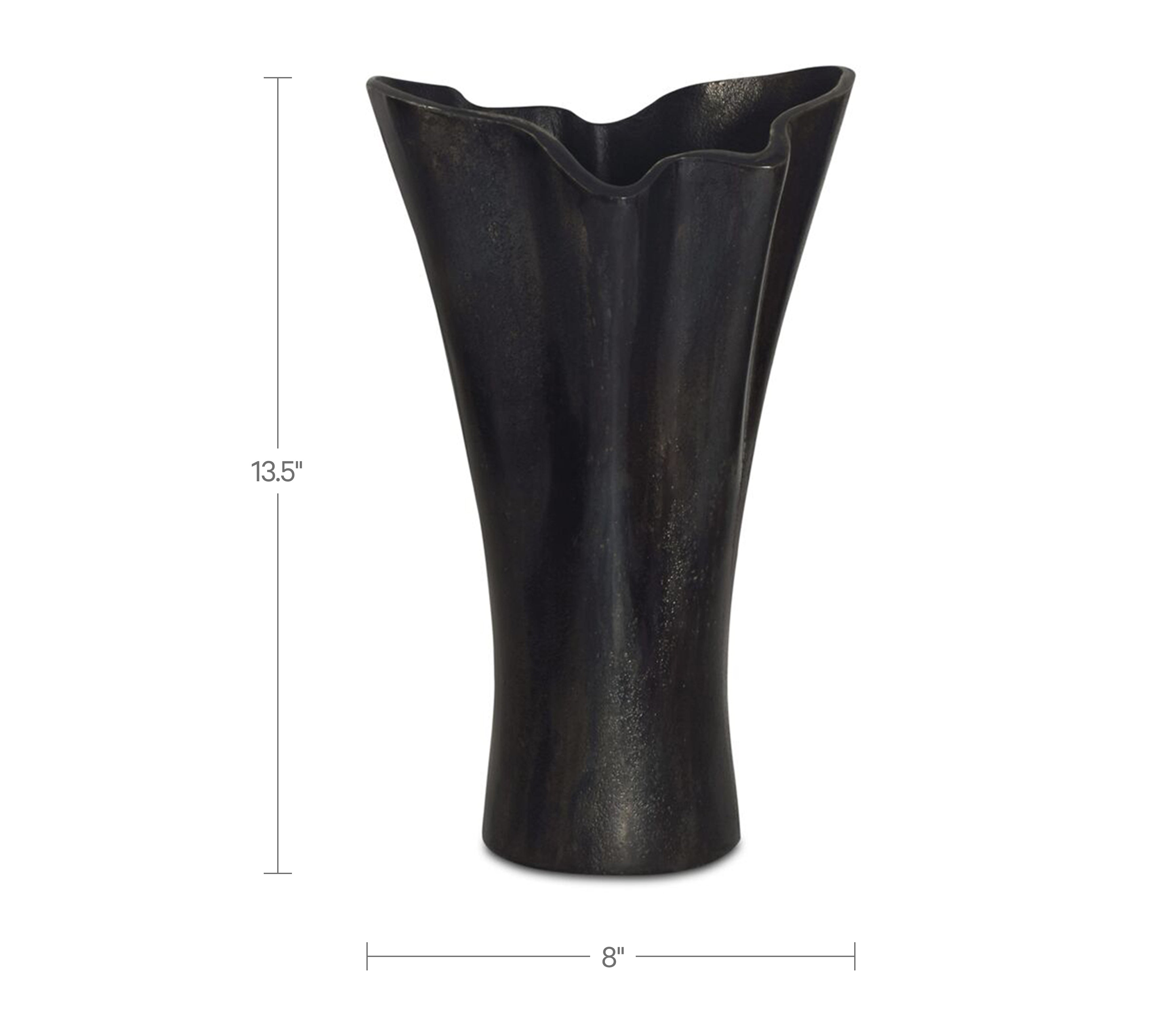 Moes Yeri Cast Aluminum Vase Black FI-1134-02