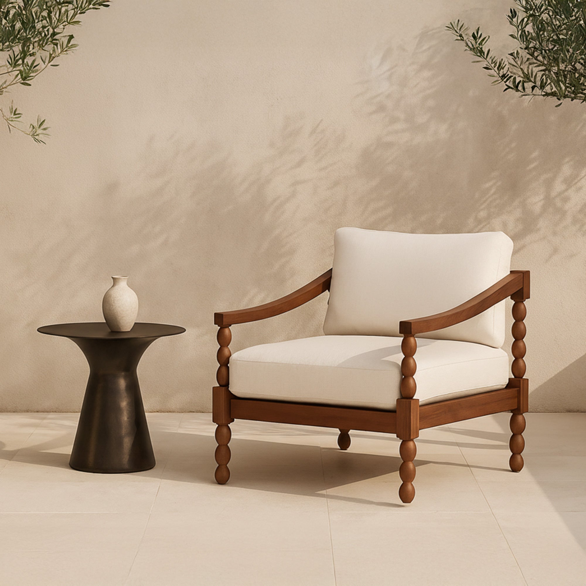Moes Bardo Outdoor Side Table Deep Bronze FI-1142-31