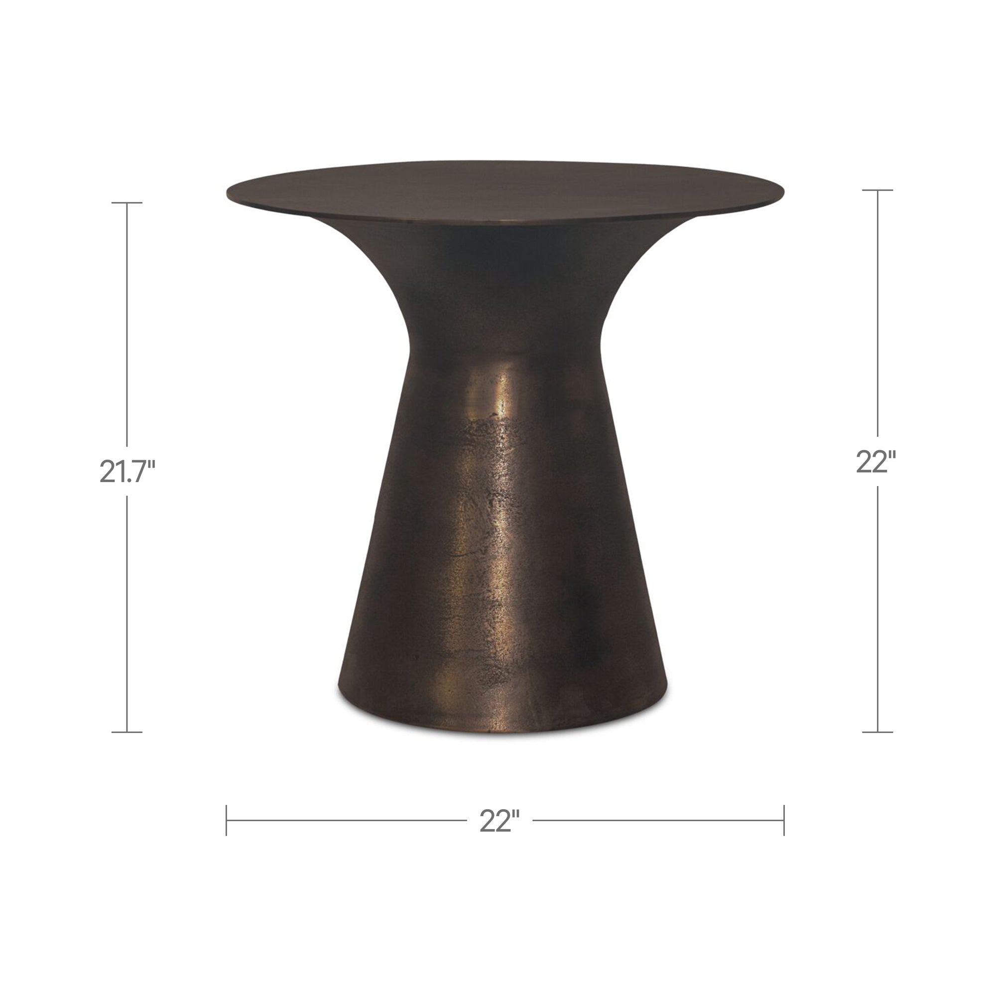 Moes Bardo Outdoor Side Table Deep Bronze FI-1142-31