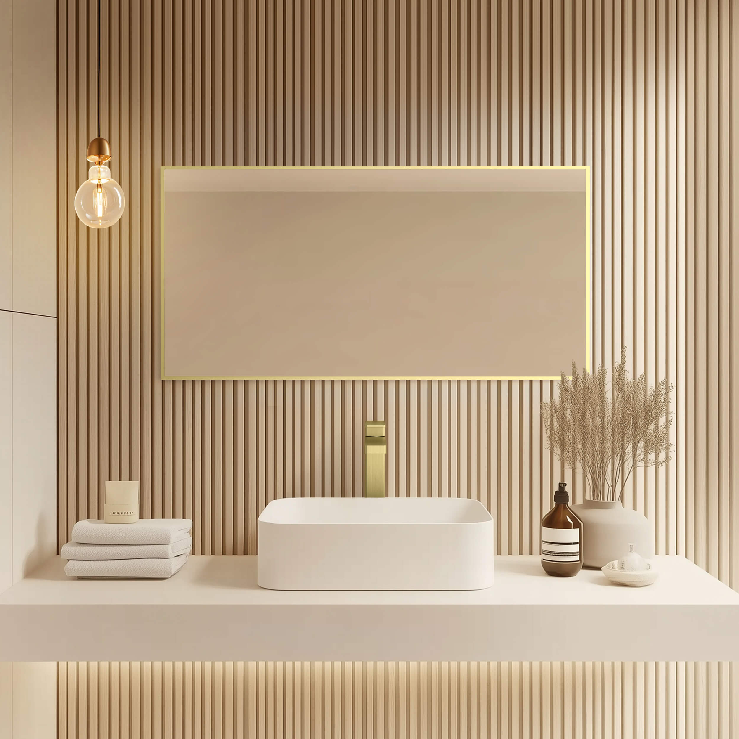 18" x 36" Metal Frame Shatterproof Wall Mount Mirror