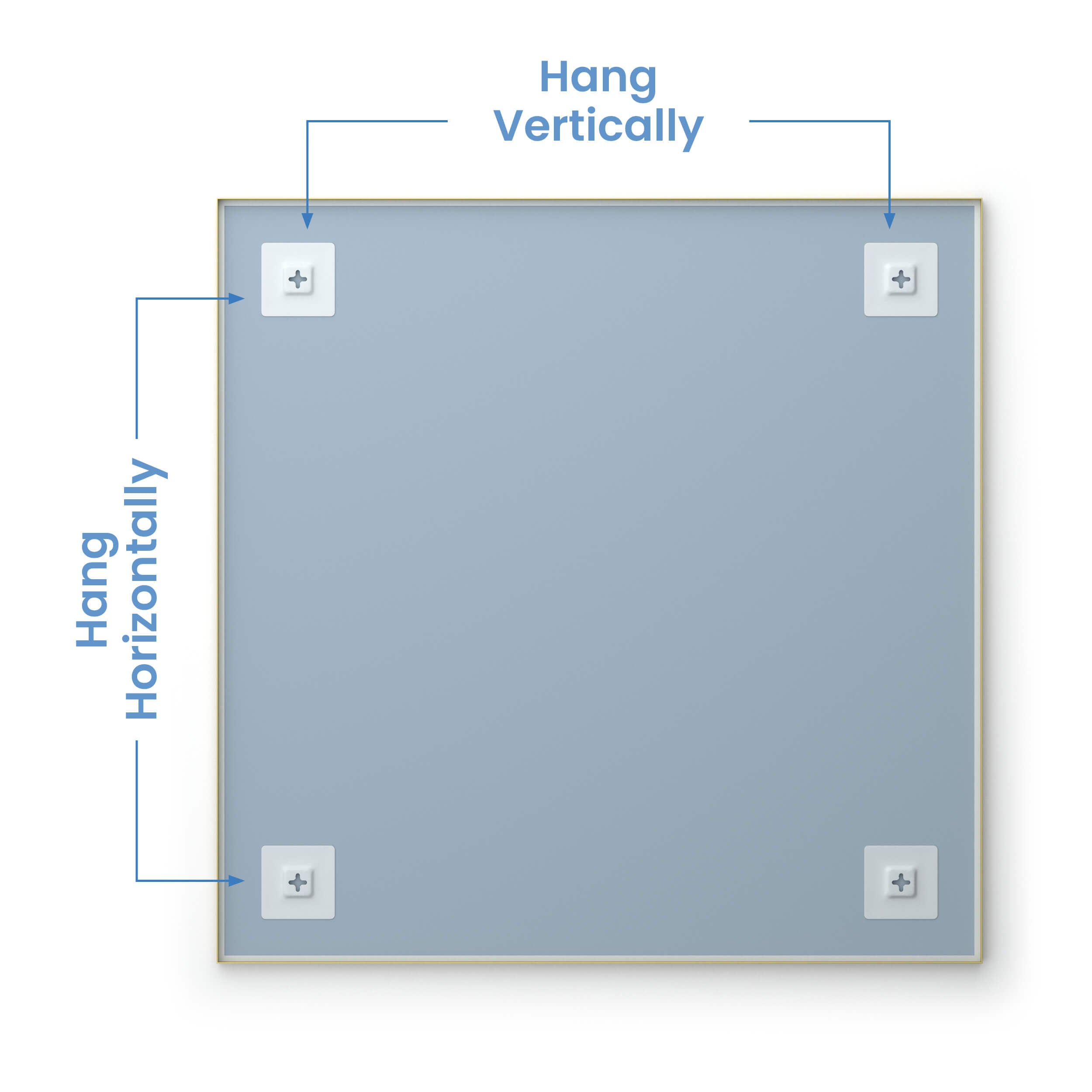 36" x 36" Metal Frame Shatterproof Wall Mount Mirror