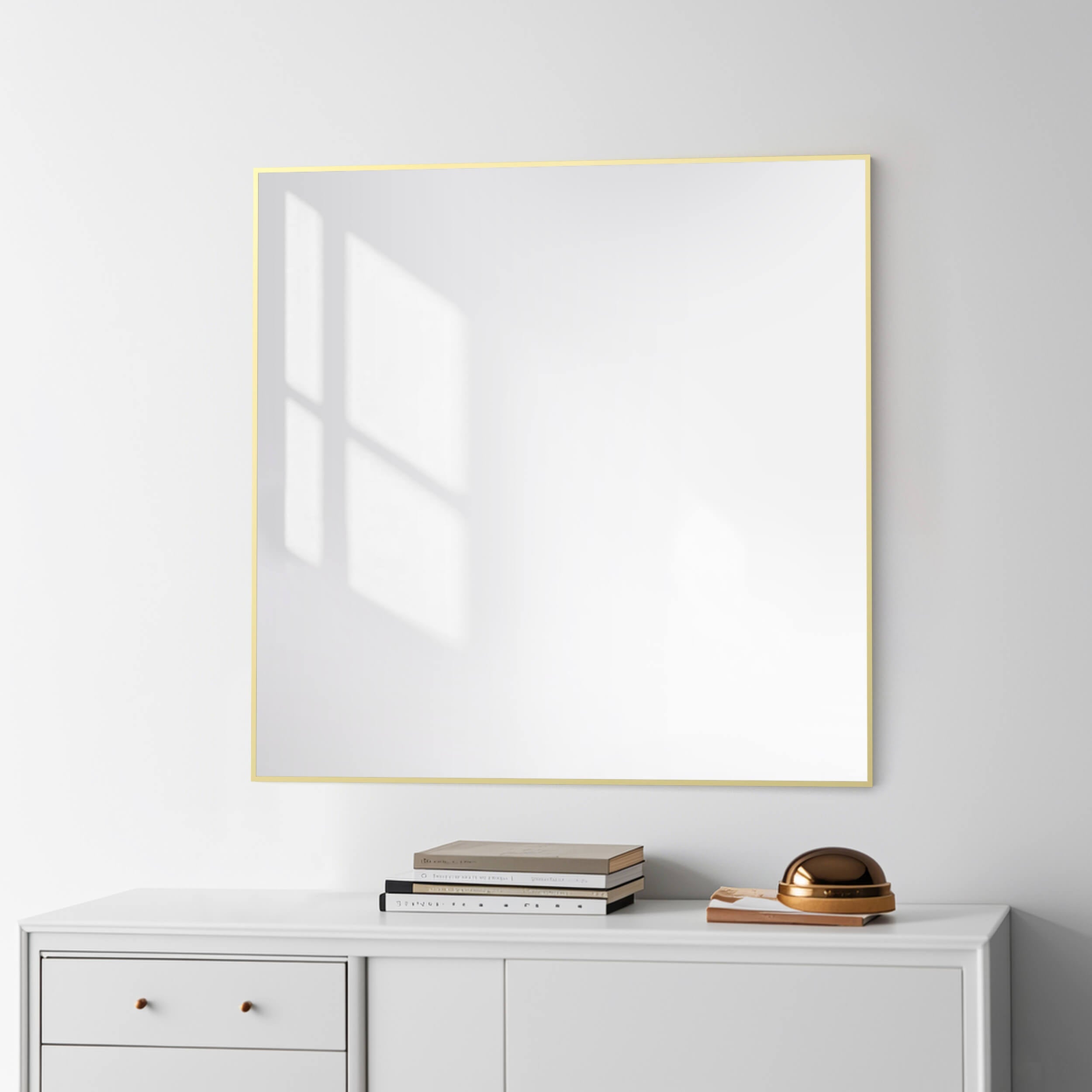 36" x 36" Metal Frame Shatterproof Wall Mount Mirror