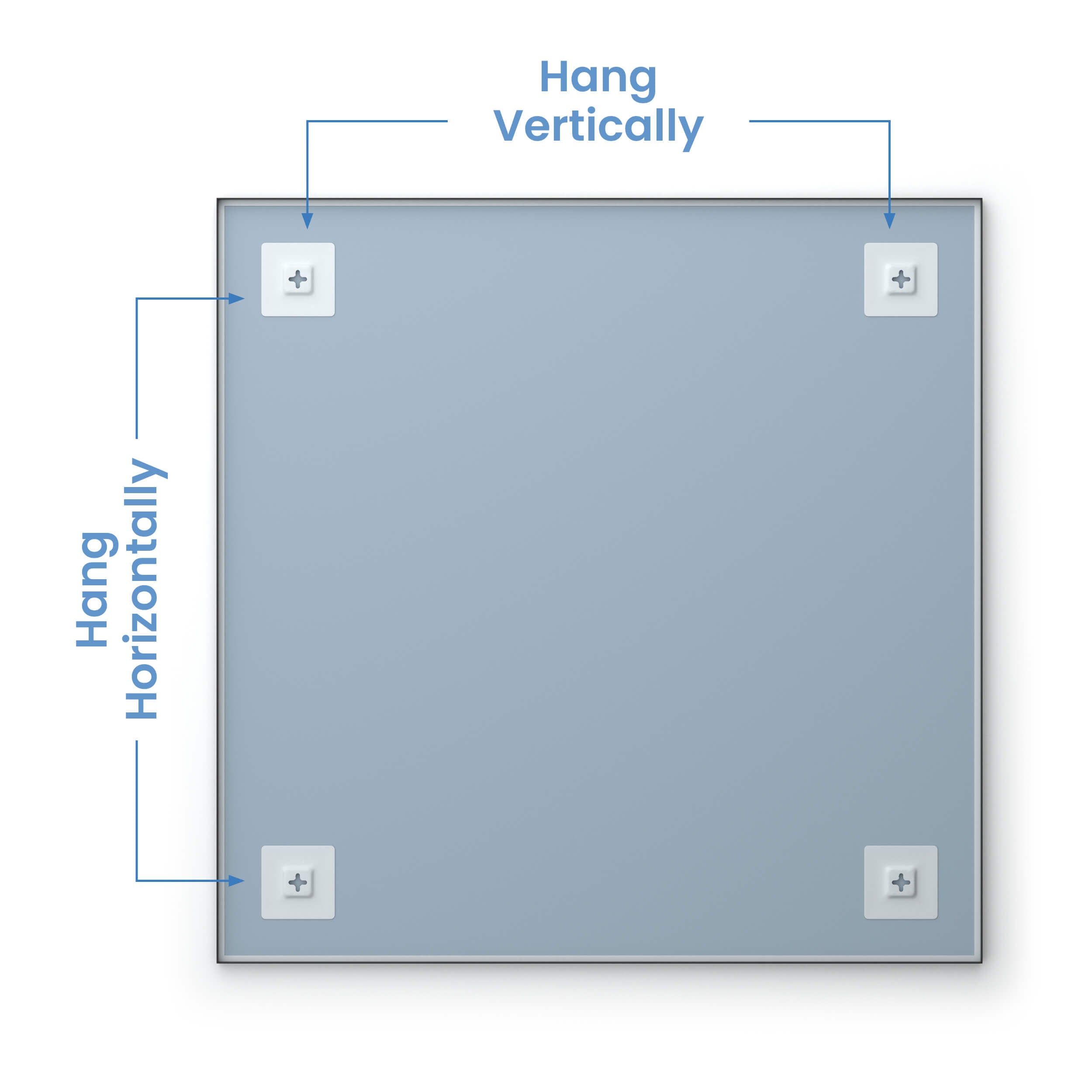 36" x 36" Metal Frame Shatterproof Wall Mount Mirror
