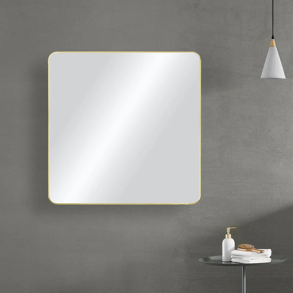 30" x 36" Shatterproof Wall Mount Metal Frame Mirror - FM2-3036