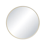 24" Round Metal Frame Shatterproof Wall Mount Mirror