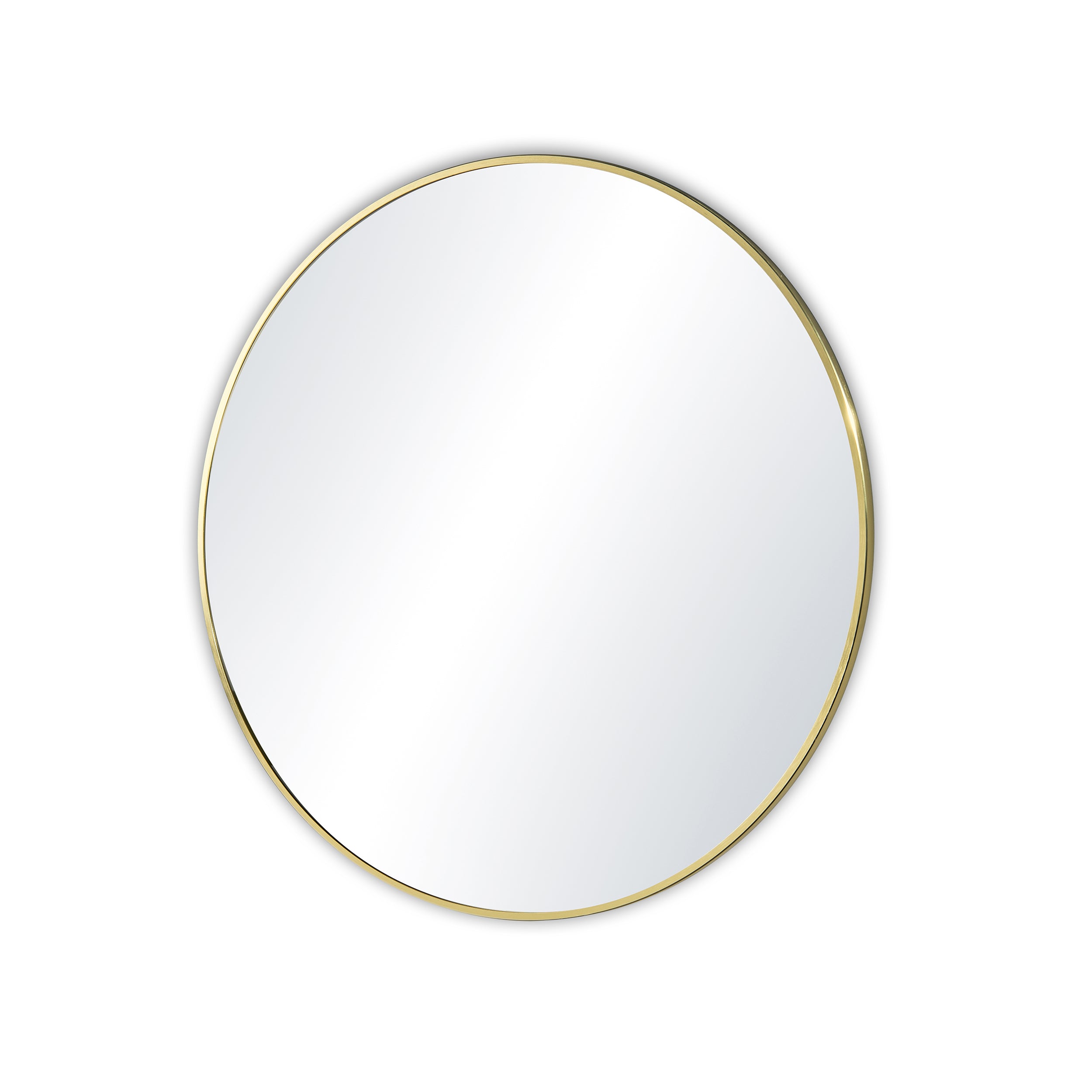 24" Round Metal Frame Shatterproof Wall Mount Mirror