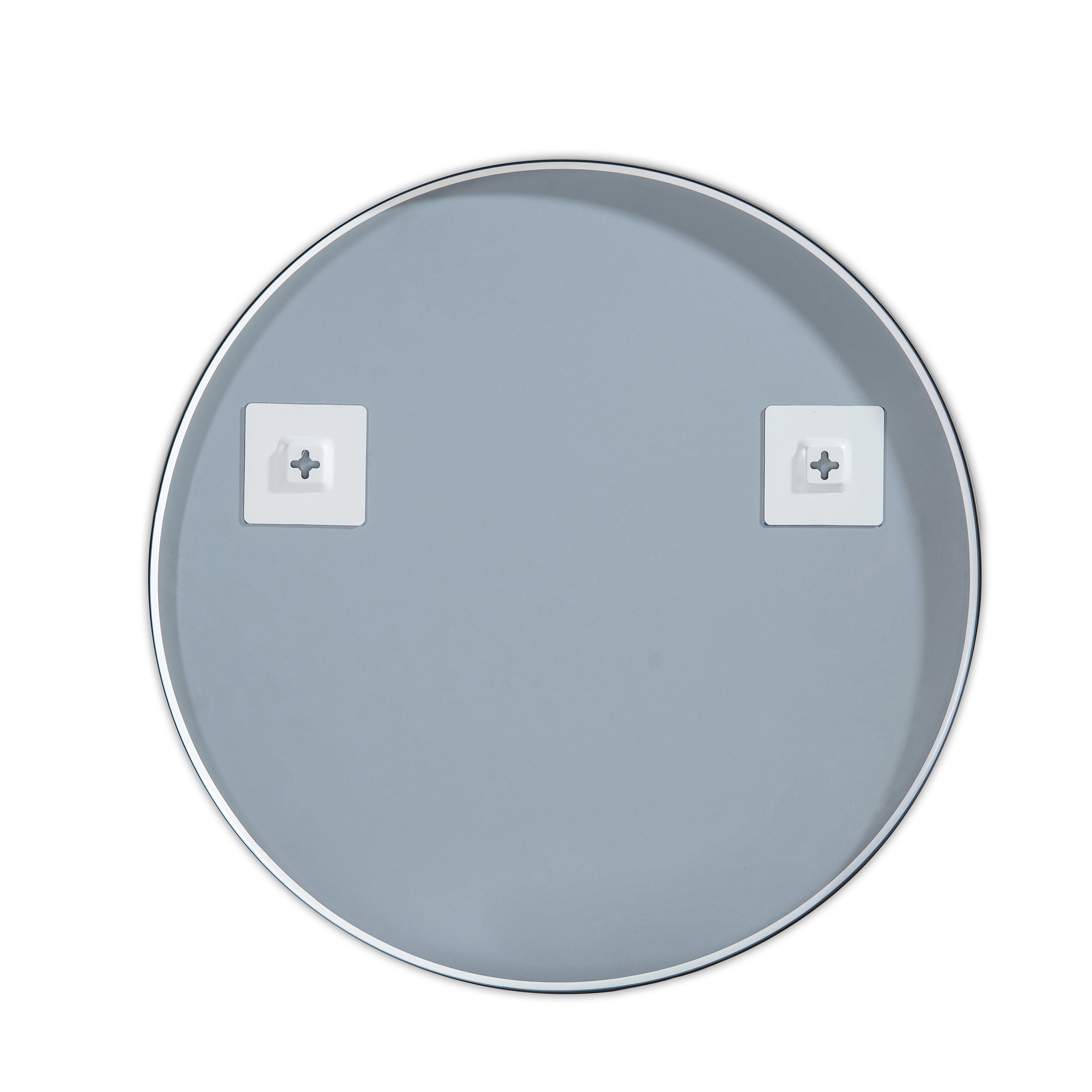 24" Round Metal Frame Shatterproof Wall Mount Mirror
