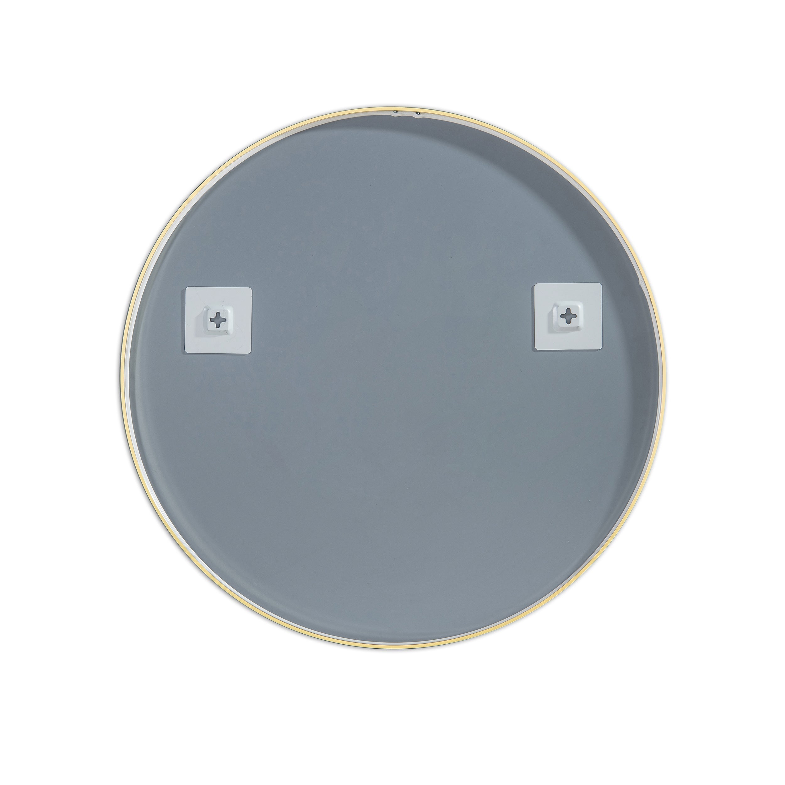 36" Round Metal Frame Shatterproof Wall Mount Mirror