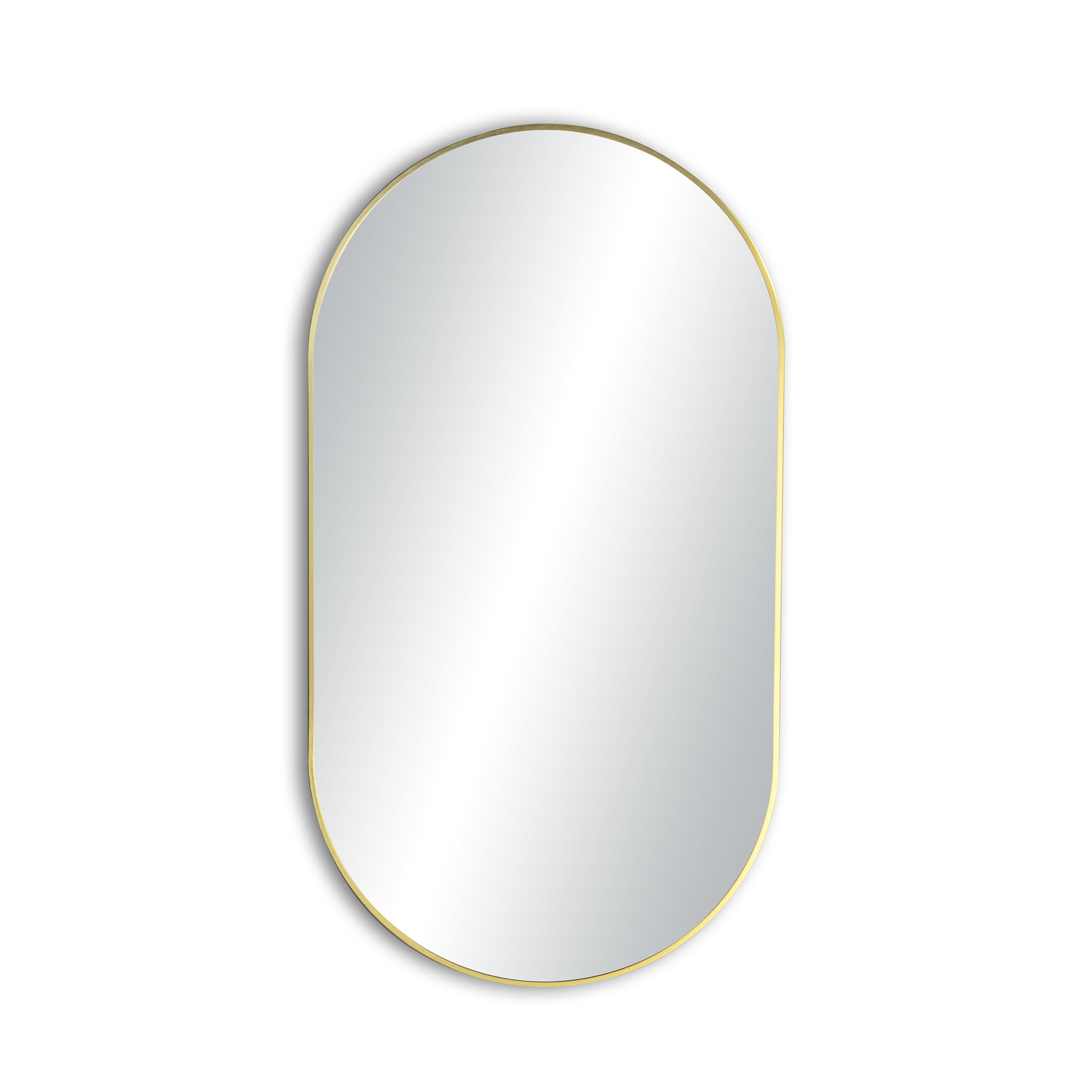 24" x 44" Metal Frame Shatterproof Wall Mount Mirror