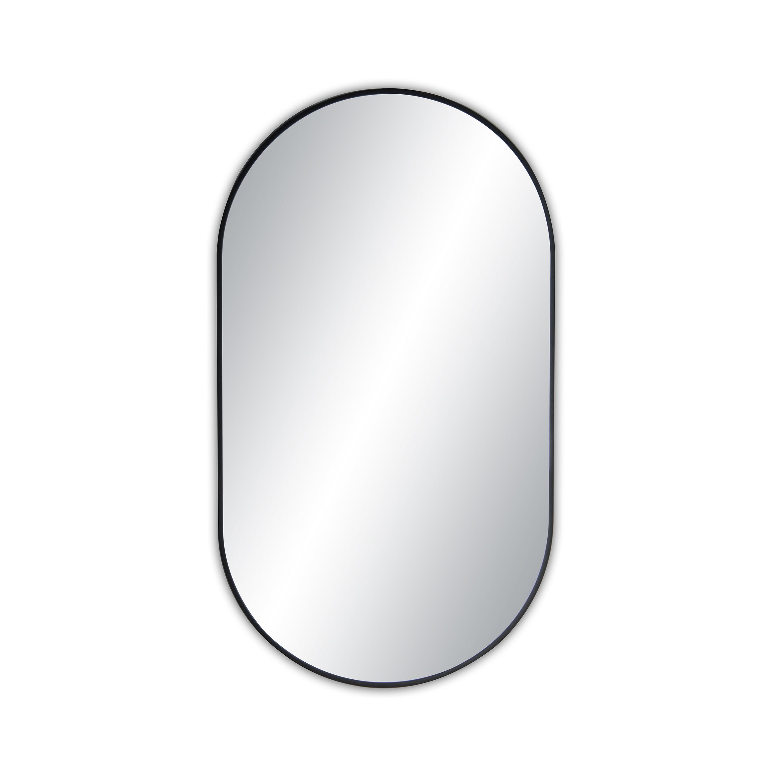 24" x 44" Metal Frame Shatterproof Wall Mount Mirror