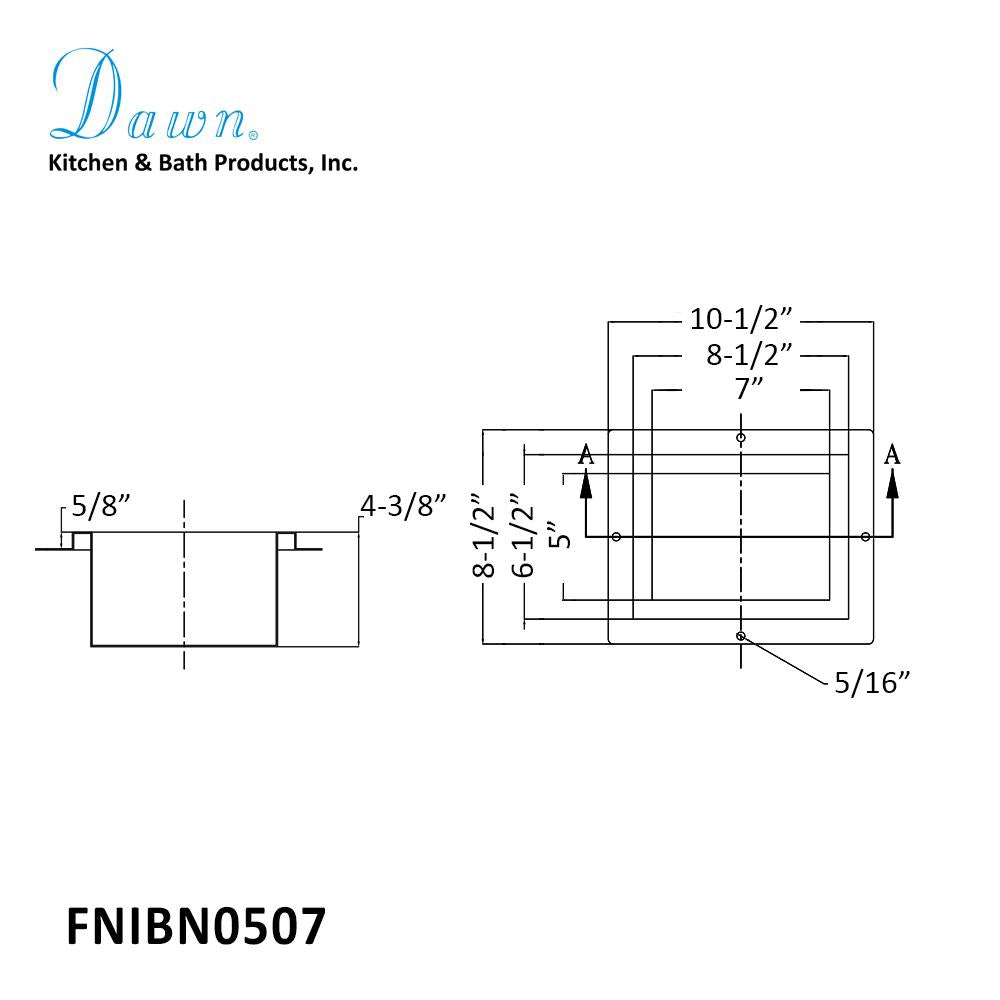 Dawn Stainess Steel Shower Nichel FNIBN0507