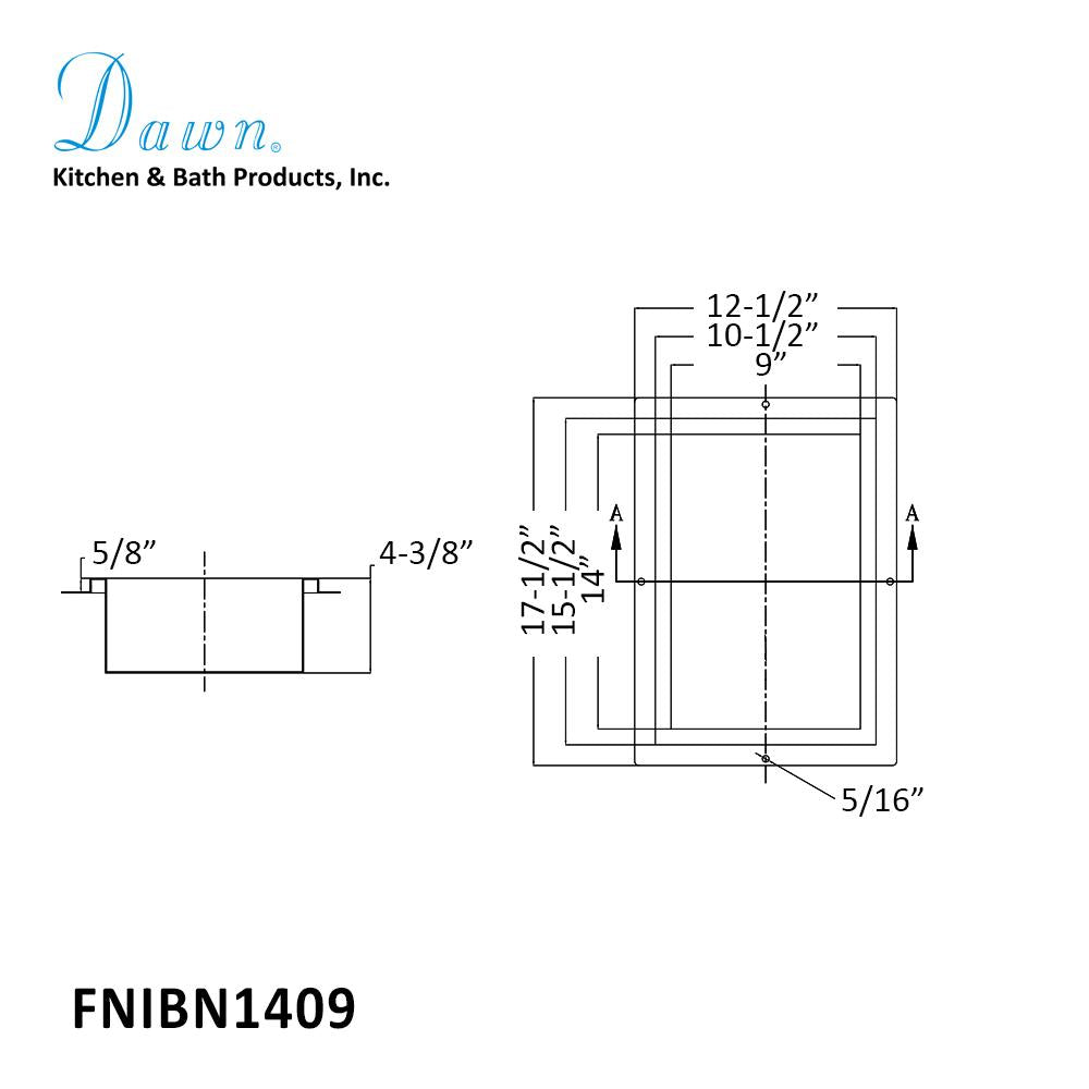 Dawn Stainless Steel Shower Niche FNIBN1409