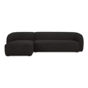 Moes Faye Left Sectional Black Boucle FO-1030-02-L-0