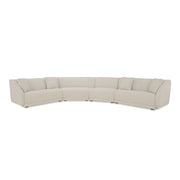 Moes Fraser 4 Piece Modular Sectional Off White FO-1043-05