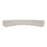 Moes Fraser 5 Piece Modular Sectional Off White FO-1044-05