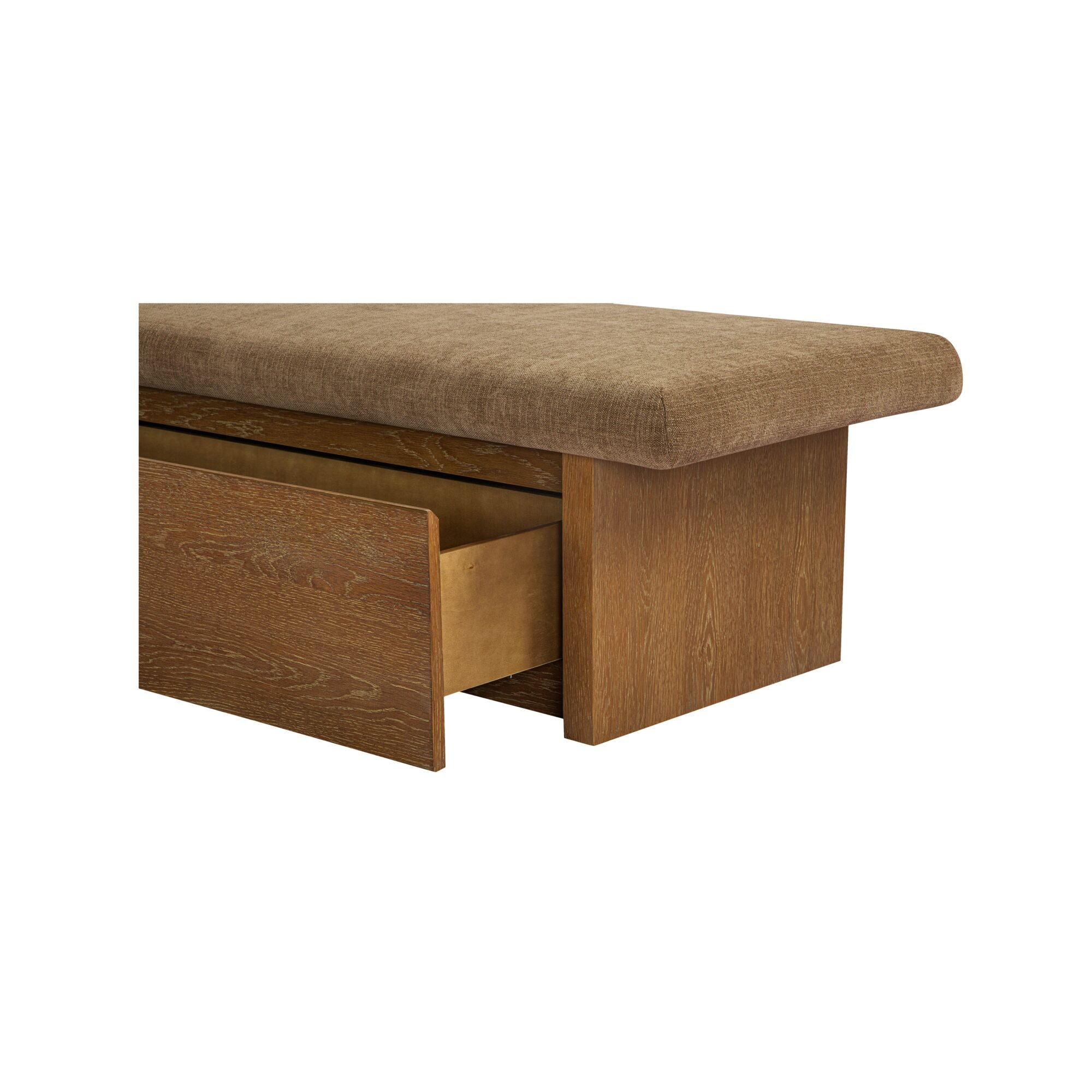 Moes Gemma Storage Bench Taupe FO-1050-39