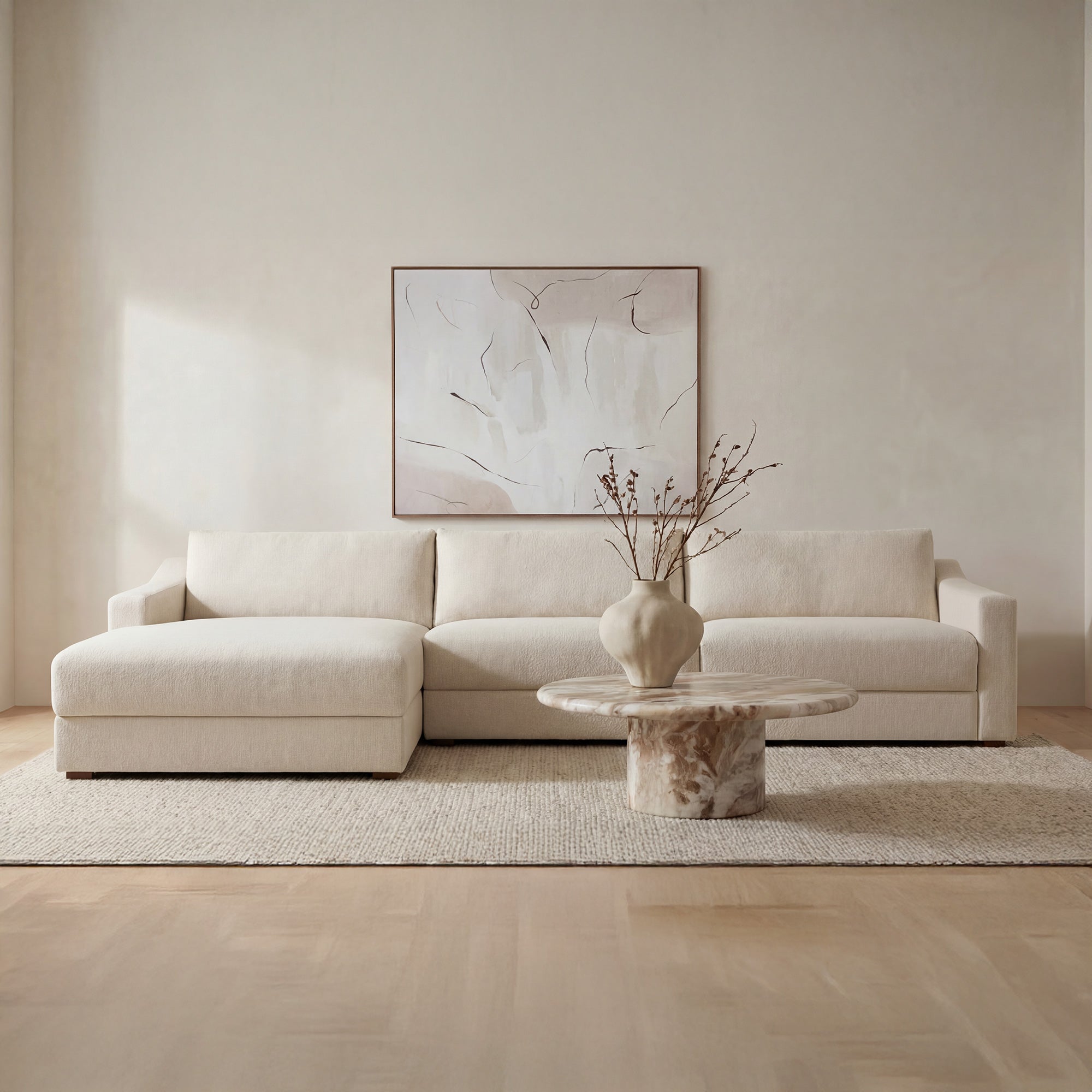 Moes Farrow Sectional Flecked Oat Left FO-1058-05-L-0