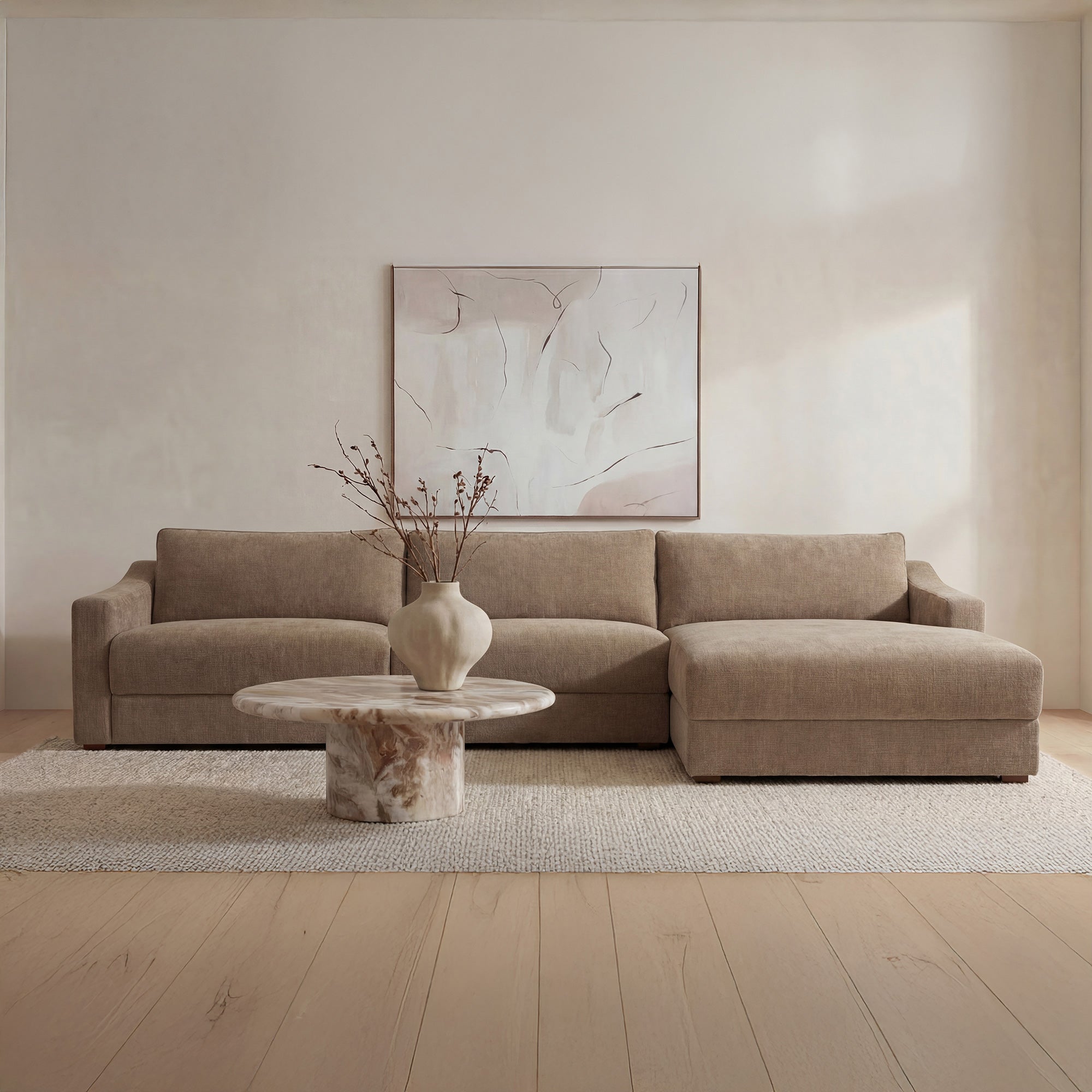 Moes Farrow Sectional Taupe Right FO-1058-39-R-0
