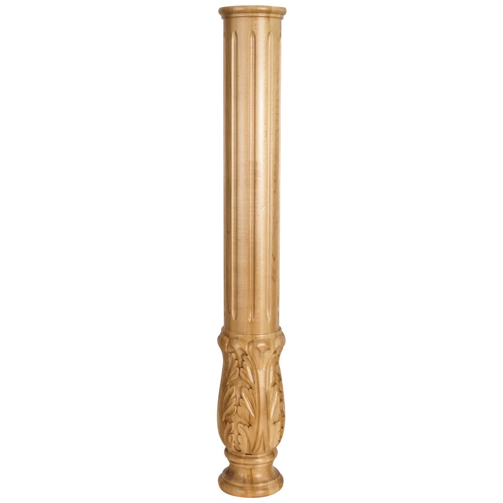 Hardware Resources 5" D x 35" H Alder Acanthus Fireplace Column