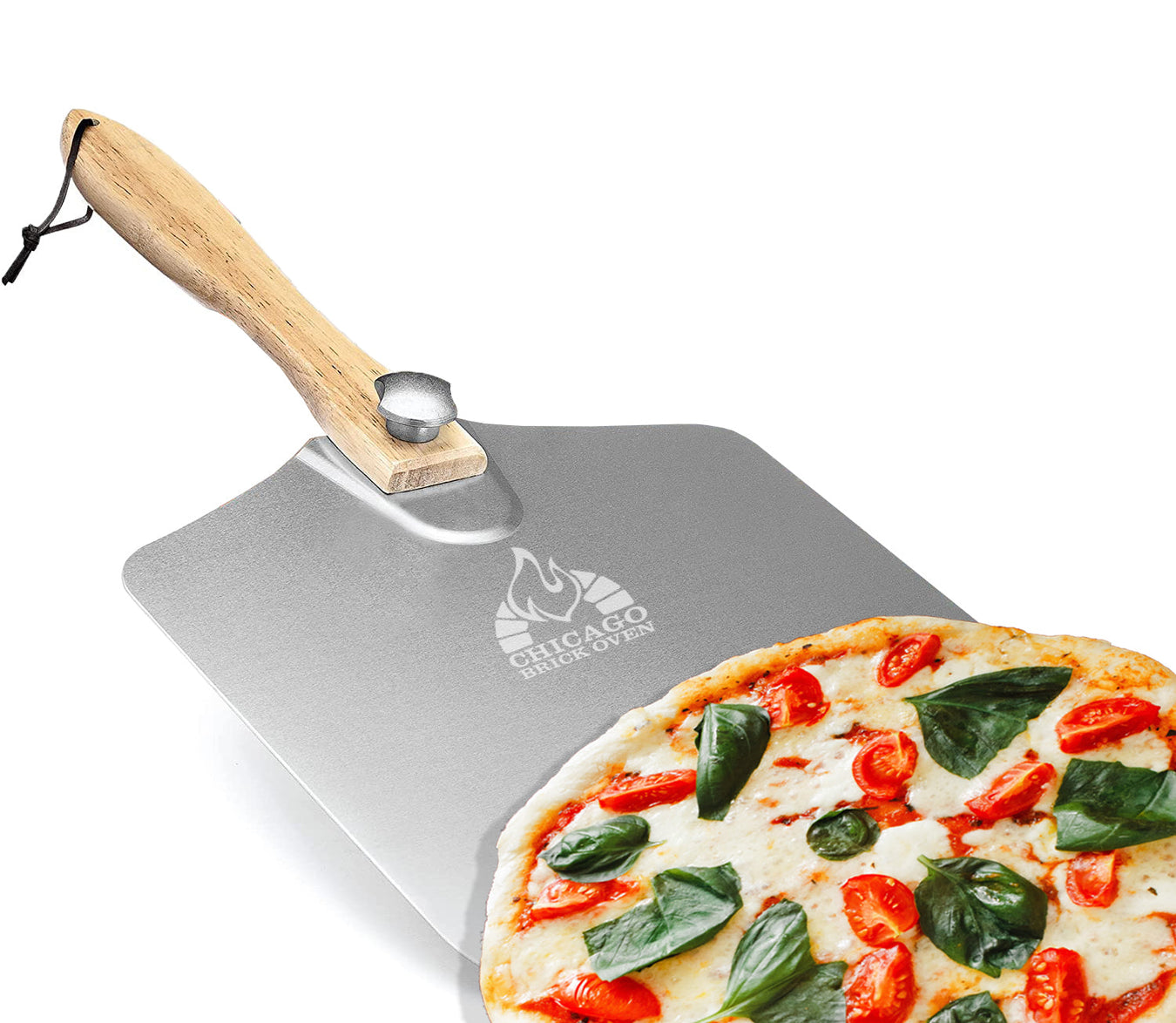 Master Pack (12) - Foldable Pizza Peel with Wooden Paddle Handle, 12" x 14", Turning Spatula, Easy to Store, Brick Oven Grill Kitchen Accessories