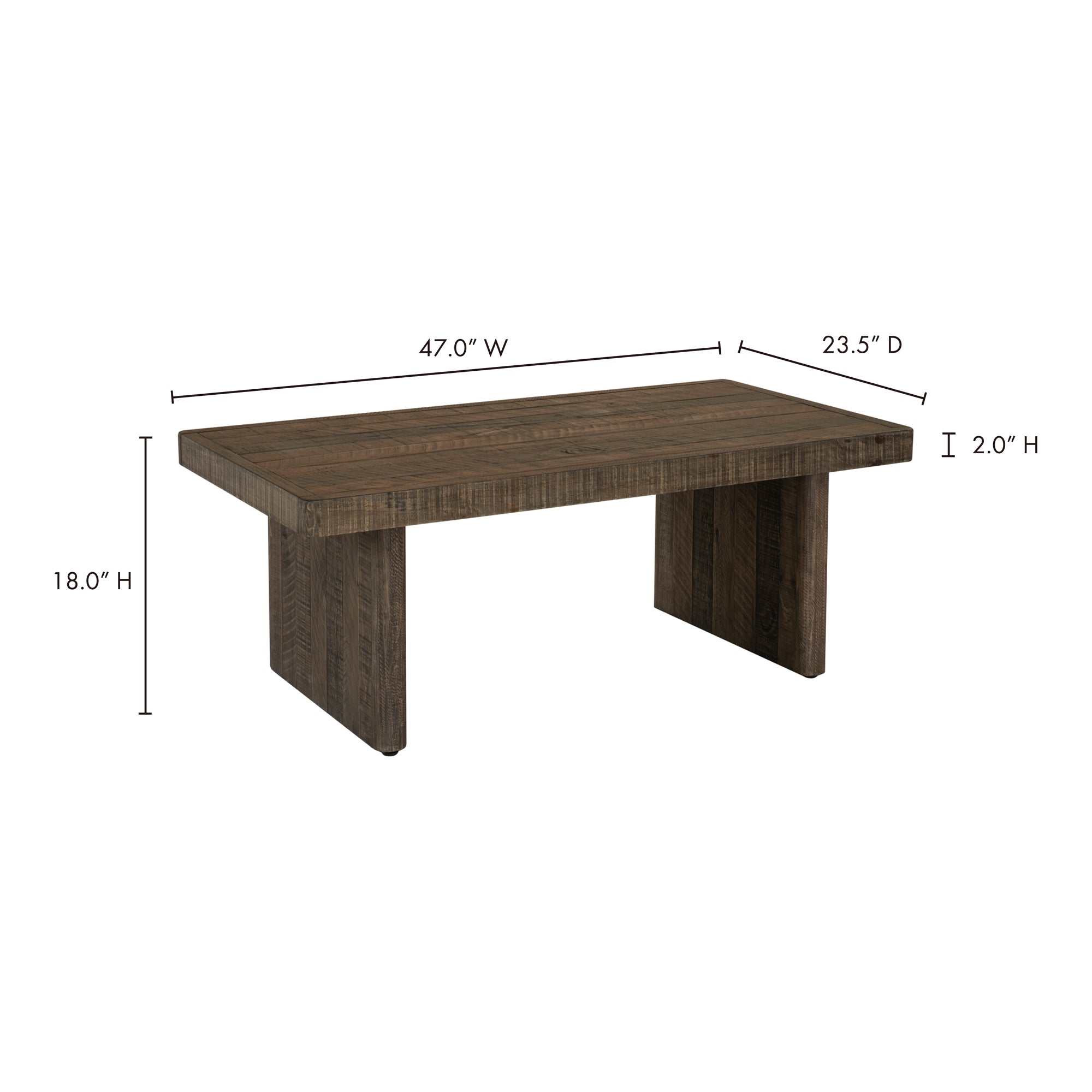 Moes Monterey Coffee Table Aged Brown FR-1025-29