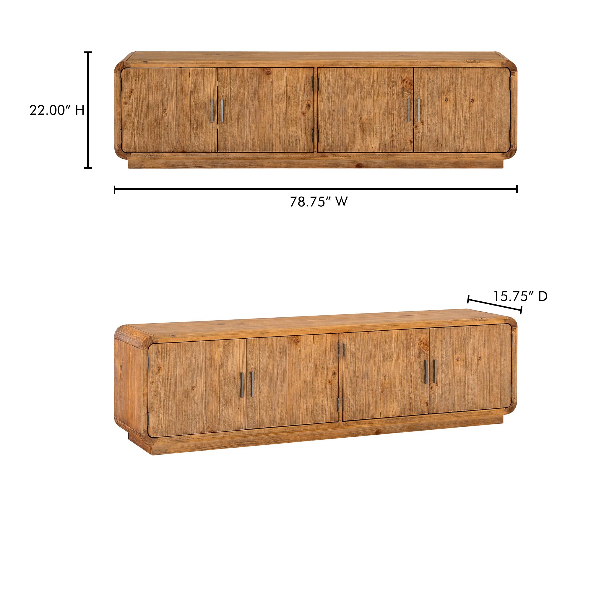 Moes Monterey Media Cabinet Rustic Blonde FR-1027-21