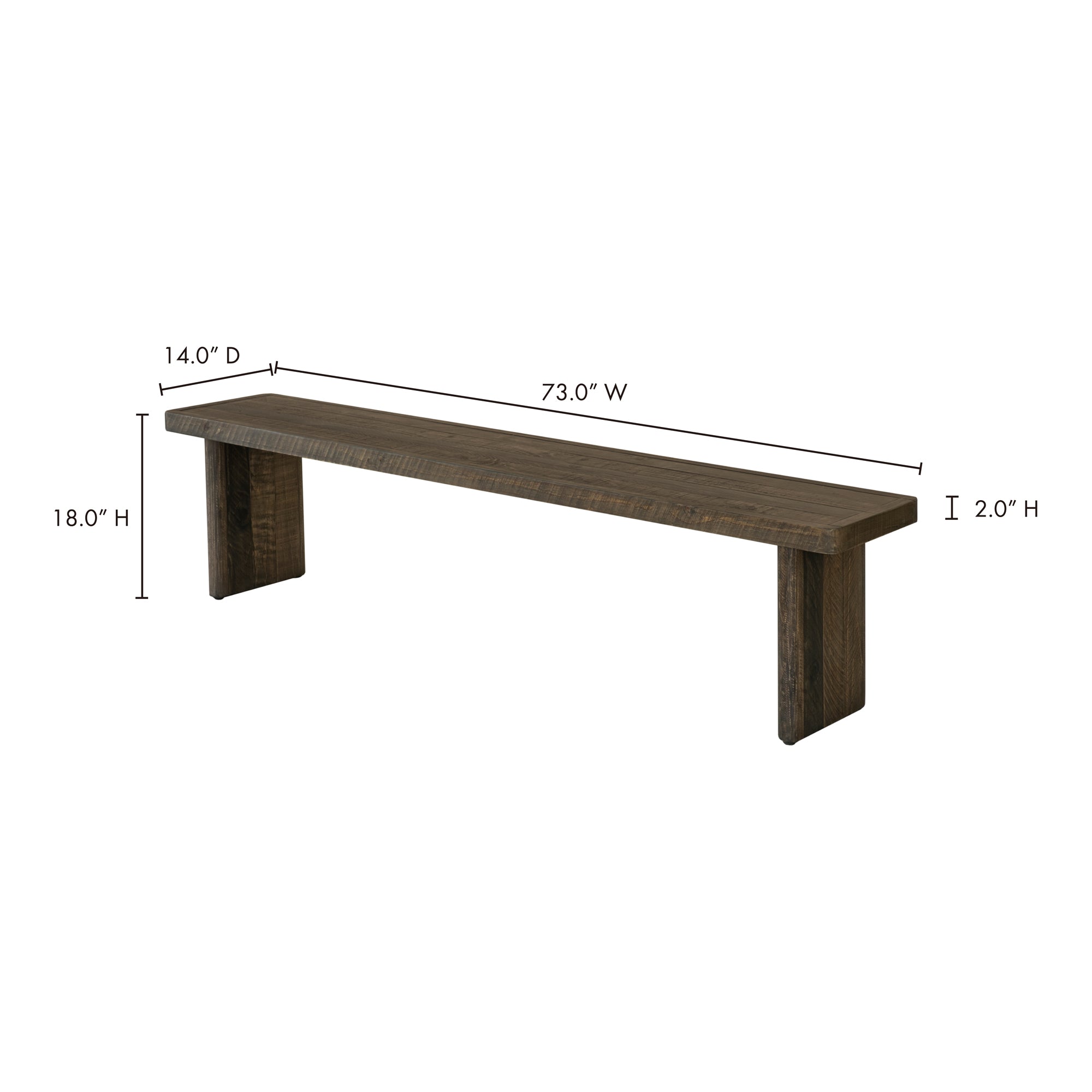 Moes Monterey Bench Aged Brown FR-1028-29