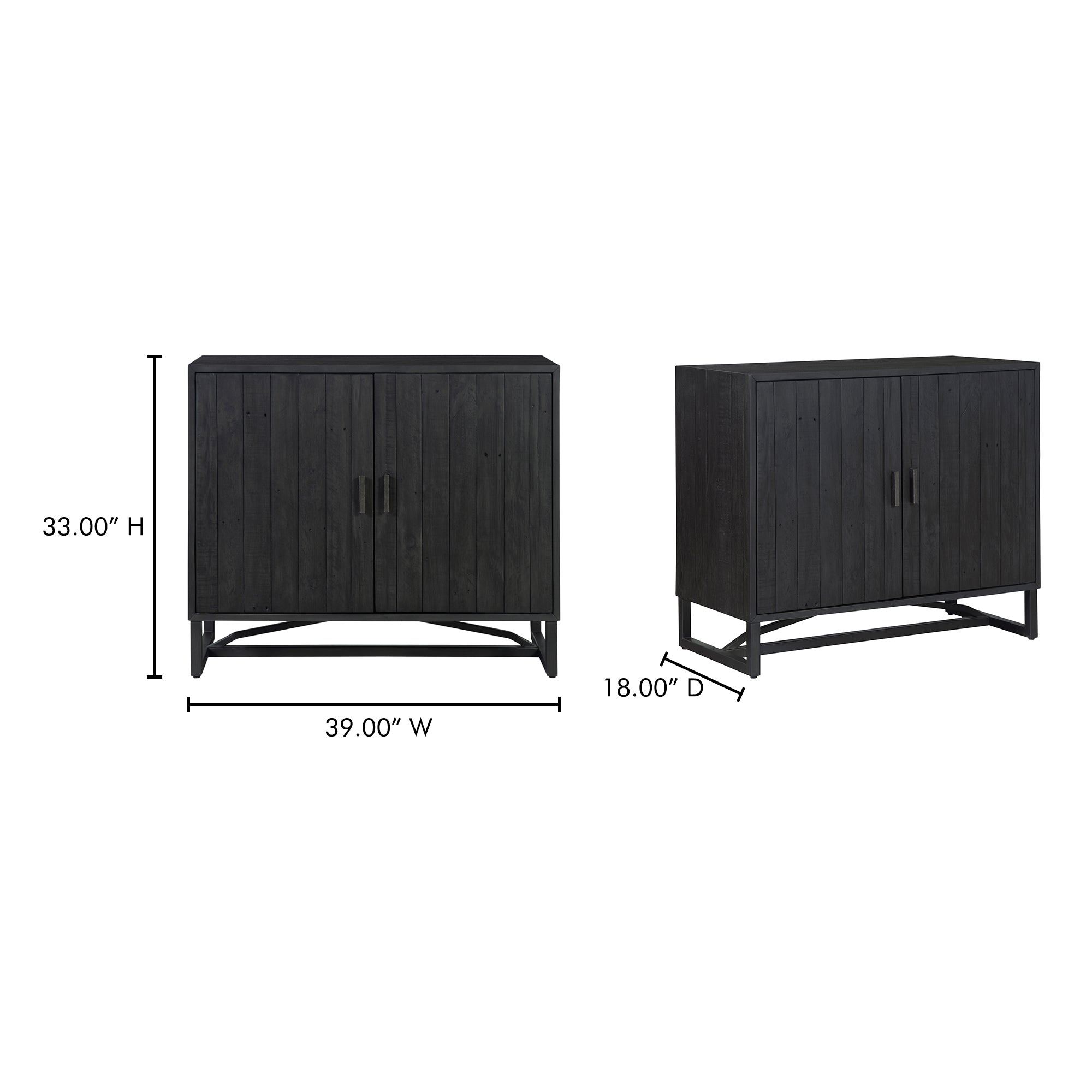 Moes Sierra 2 Door Cabinet Black FR-1035-02