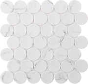 Roca Rockart – White Statuary Dots (12"x12" Mosaic)