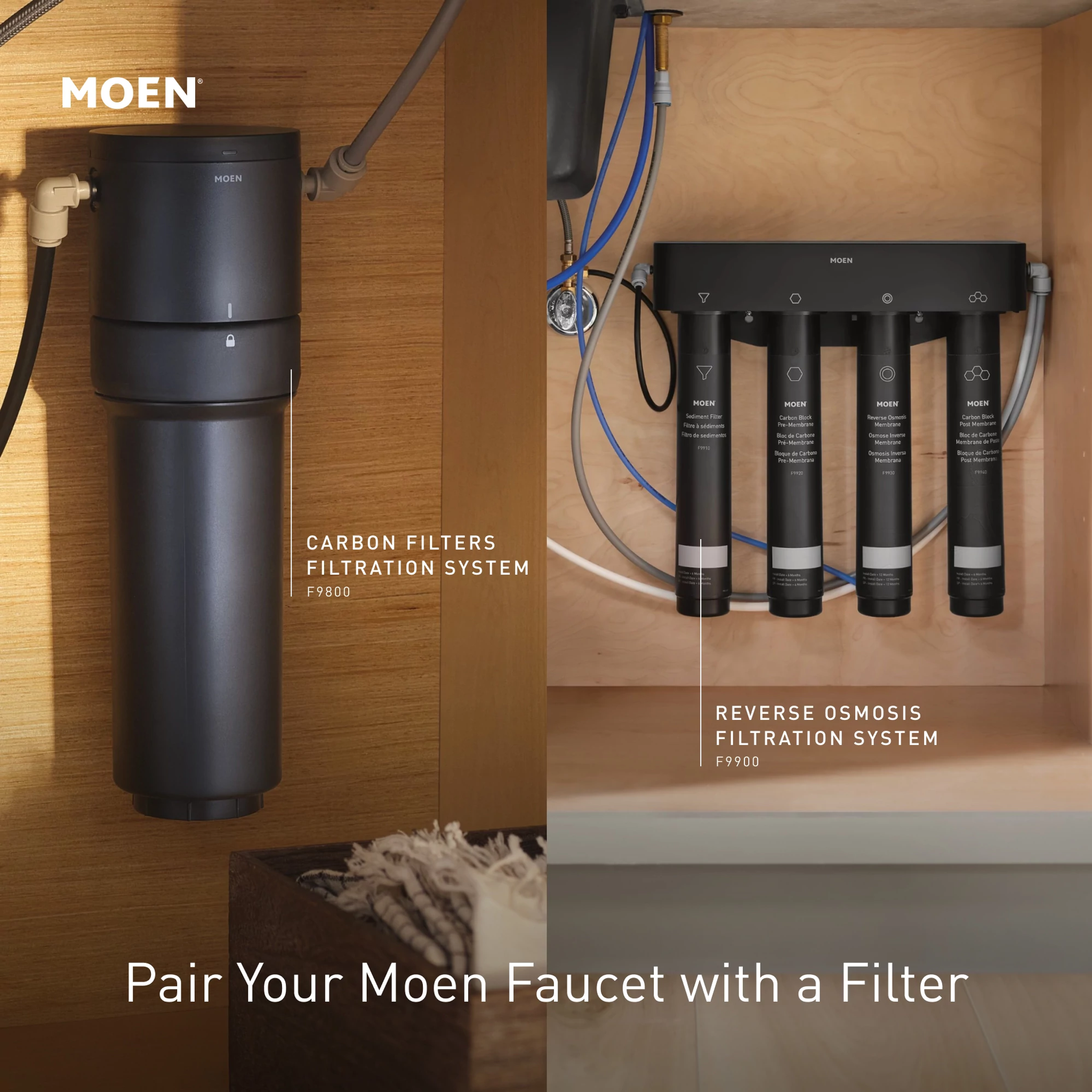 Moen F5923 Align Pre-Rinse Spring Kitchen 3 In 1 Water Filtration Faucet