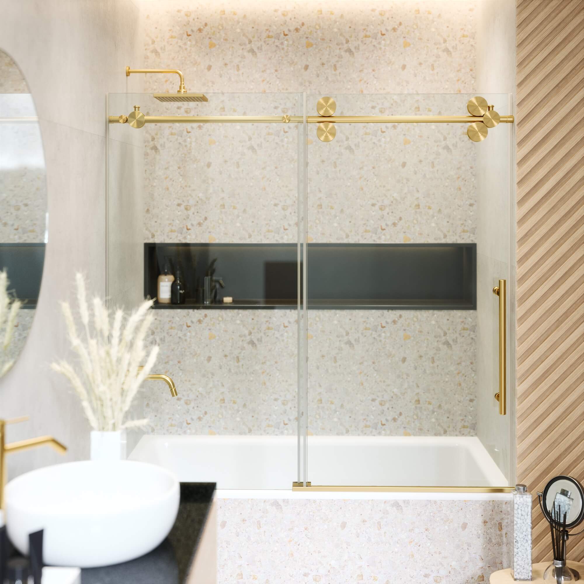 Fine Fixtures SDG60 Frameless Glass Tub Door – 60"