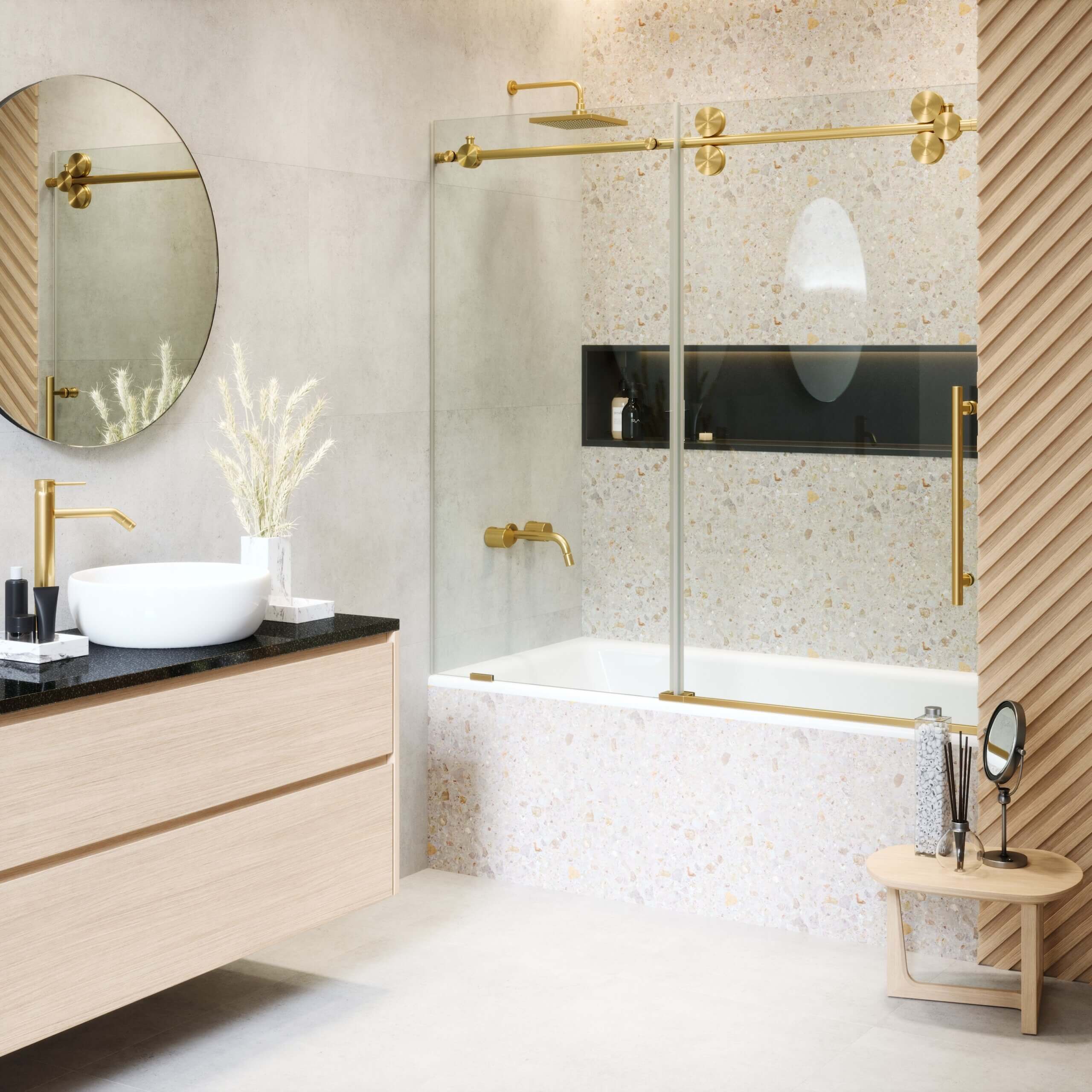 Fine Fixtures SDG60 Frameless Glass Tub Door – 60"