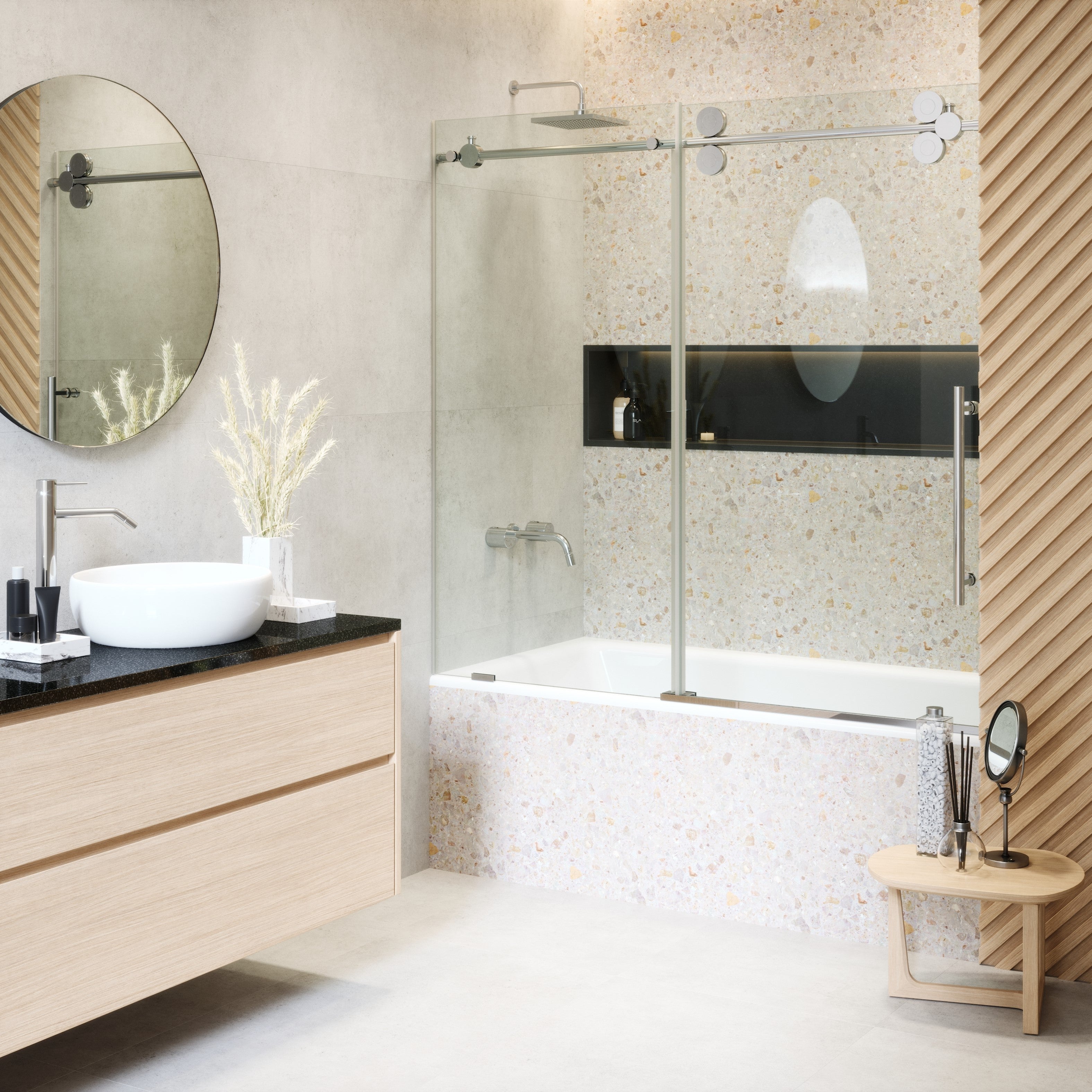 Fine Fixtures SDG60 Frameless Glass Tub Door – 60"