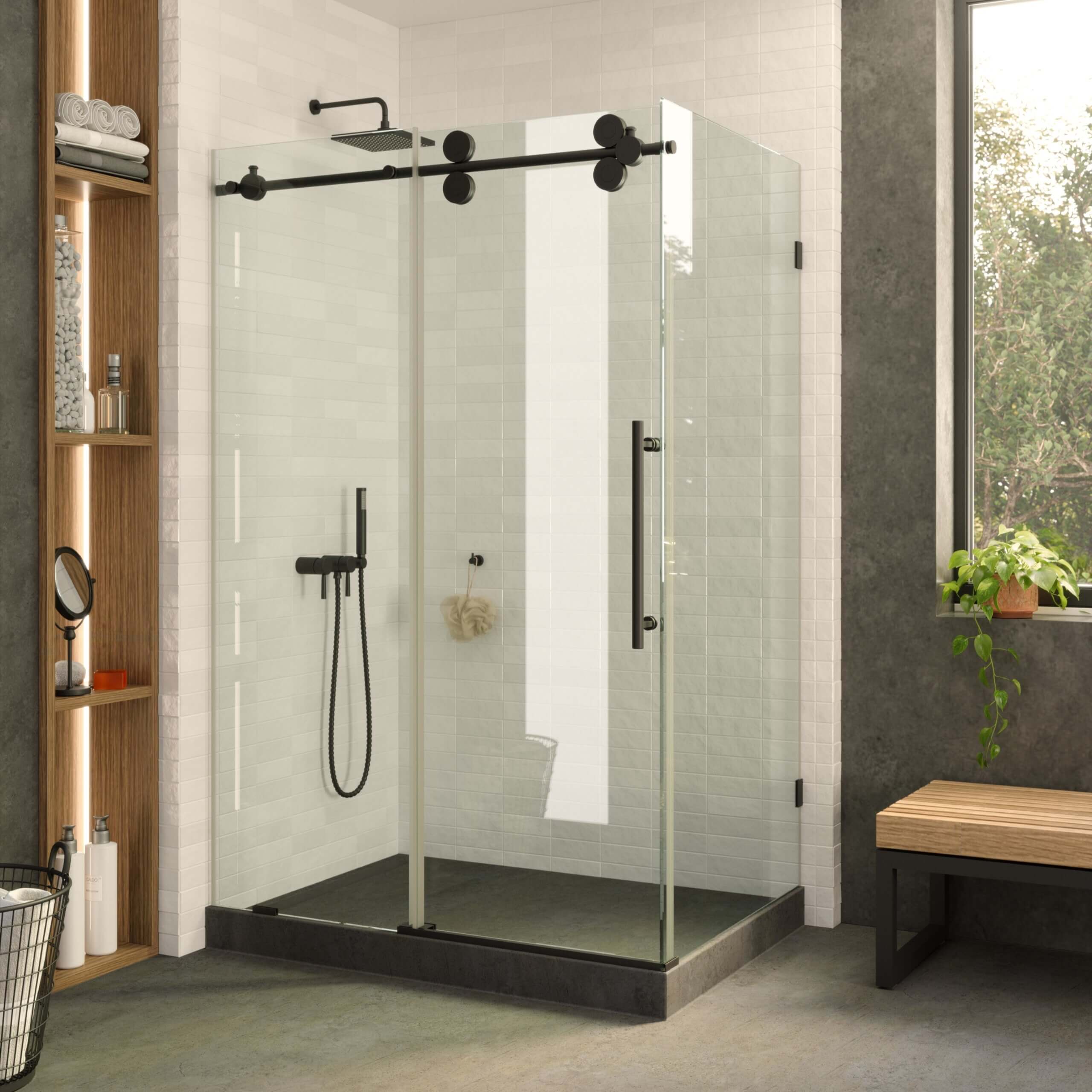 Fine Fixtures Shower Enclosure Rectangle Sliding Frameless