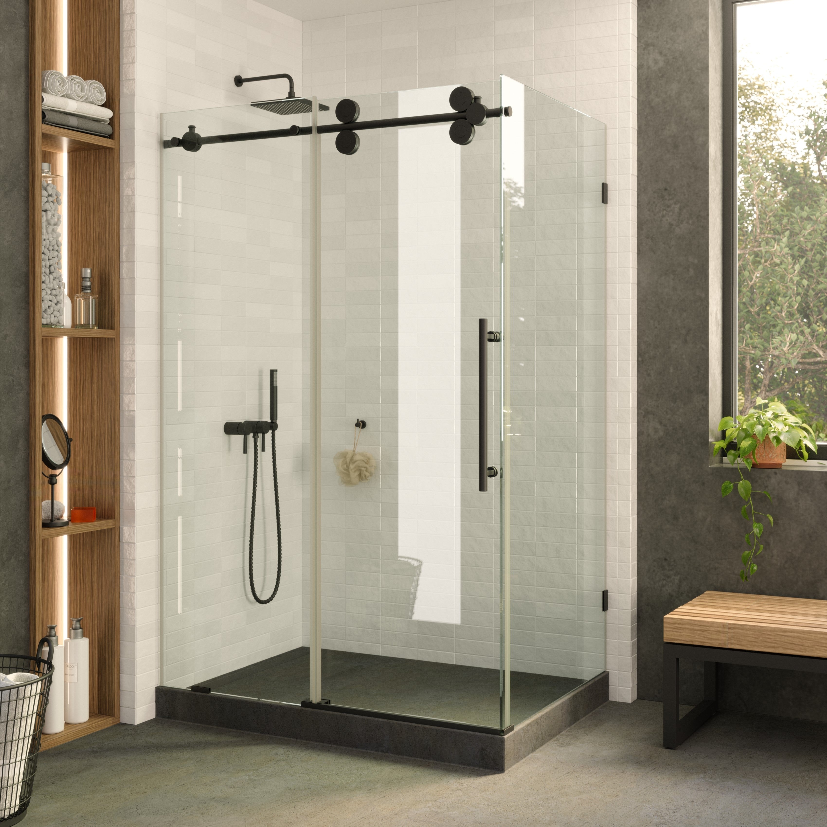 Fine Fixtures Shower Enclosure Rectangle Sliding Frameless