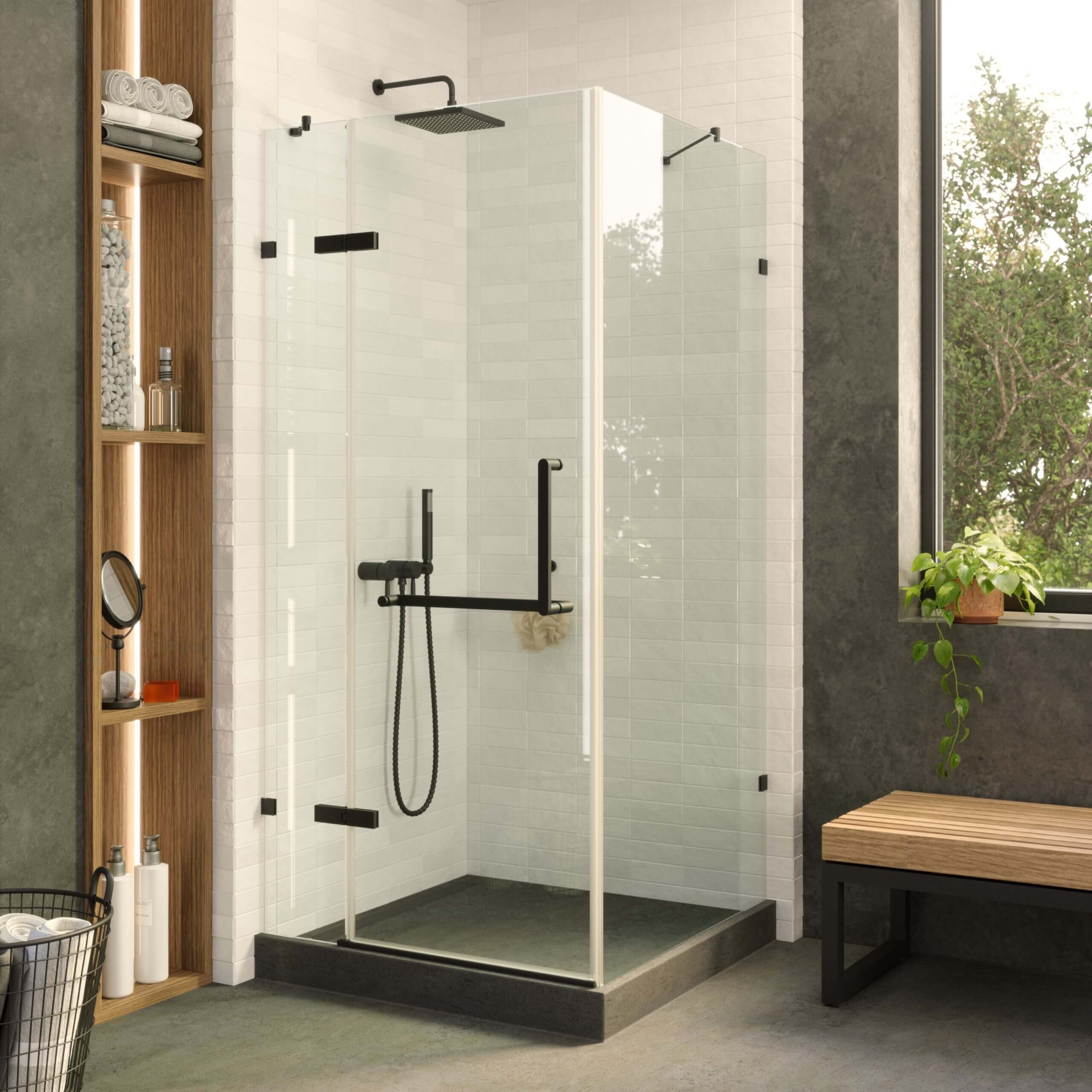 Shower Enclosure Hinged Frameless