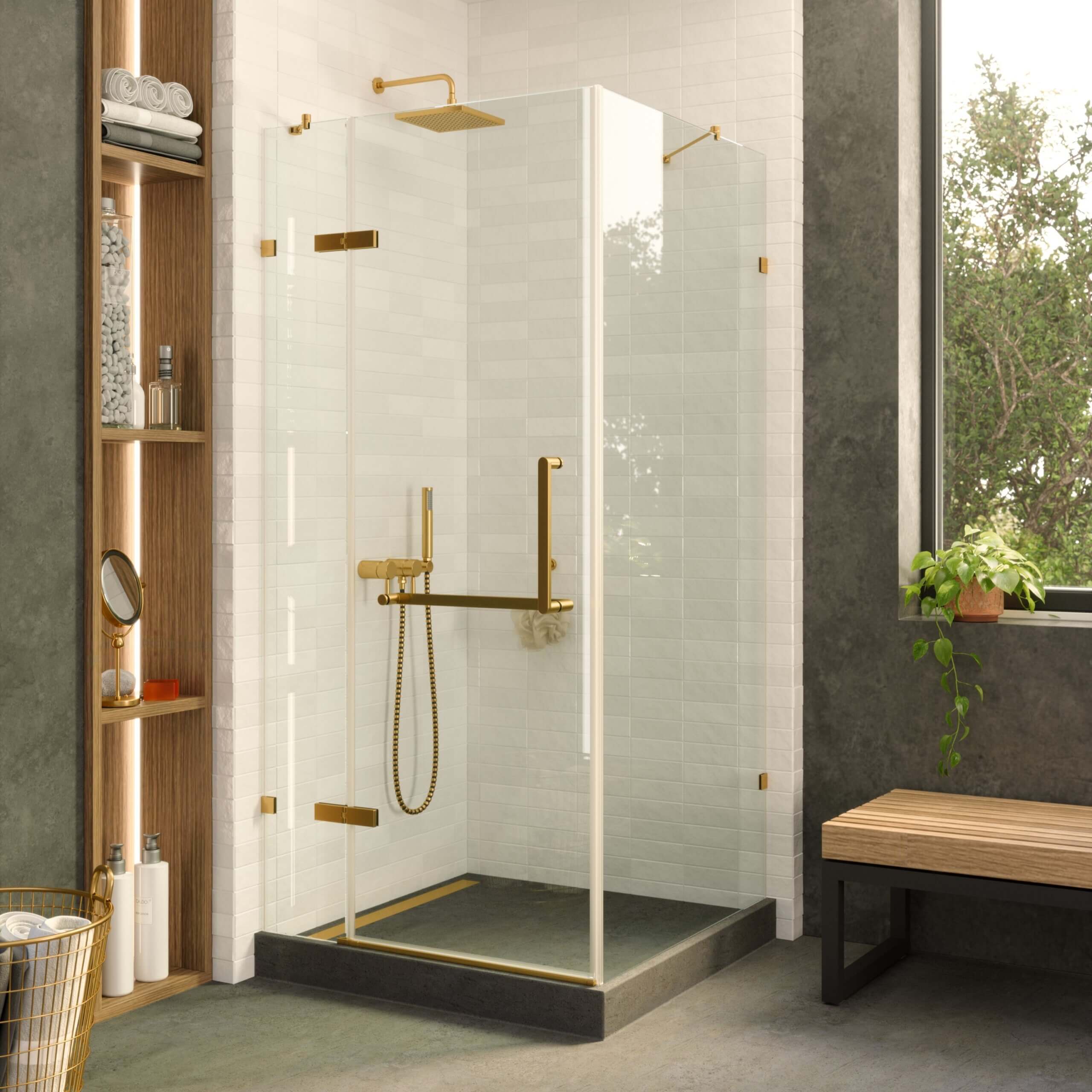 Shower Enclosure Hinged Frameless