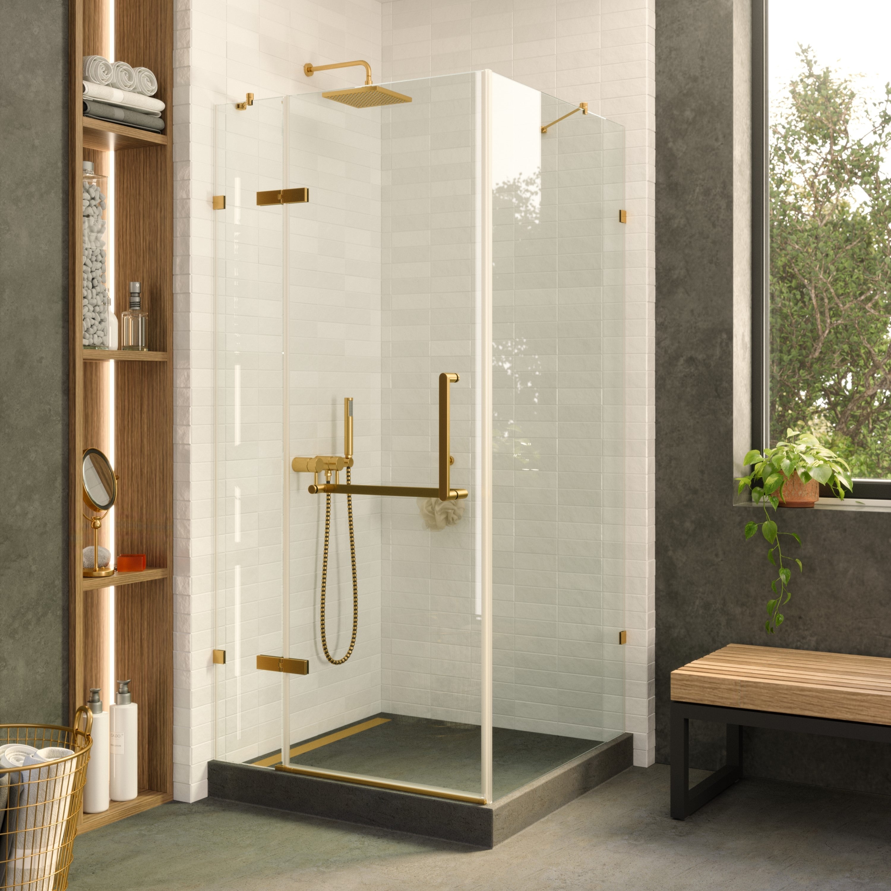Shower Enclosure Hinged Frameless