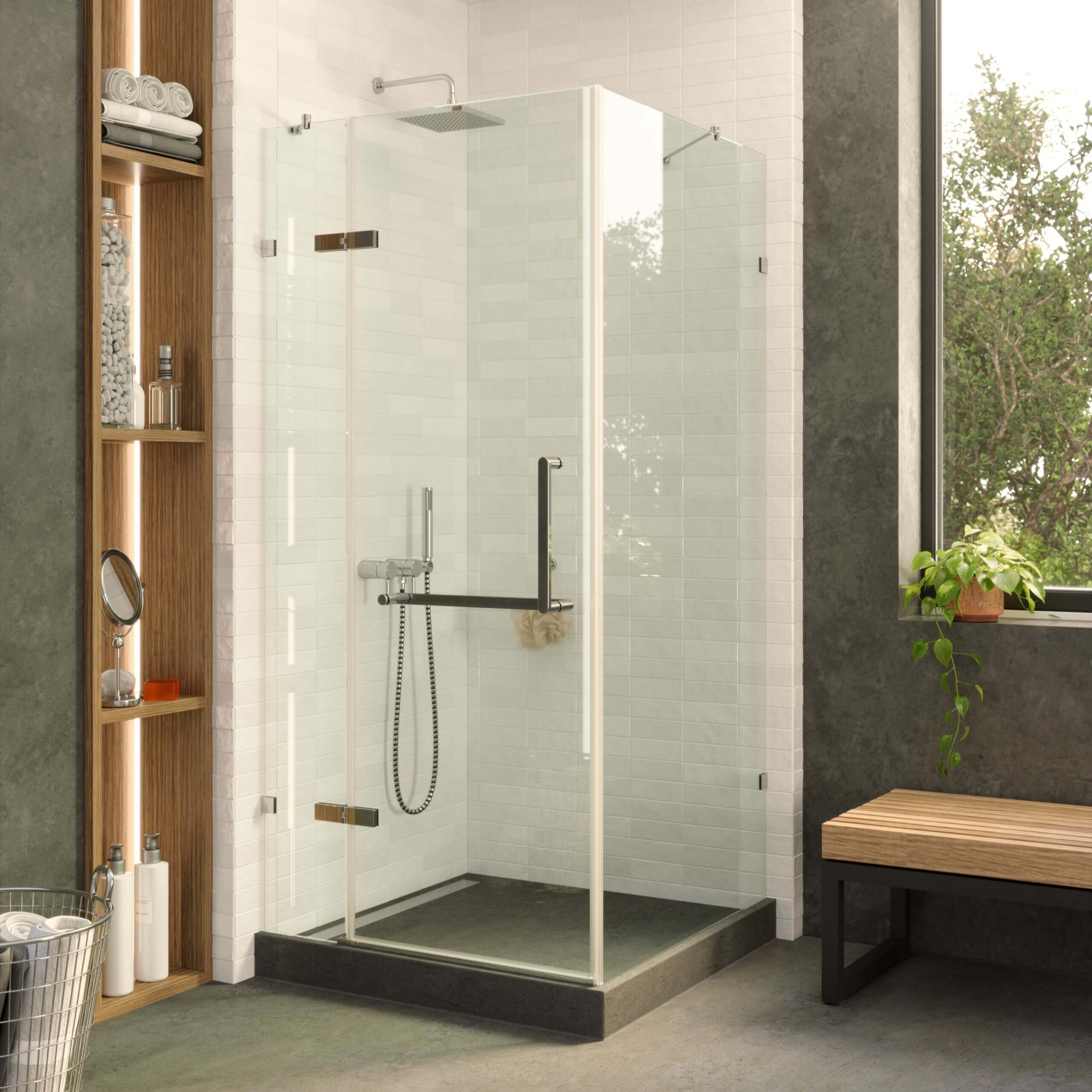 Shower Enclosure Hinged Frameless