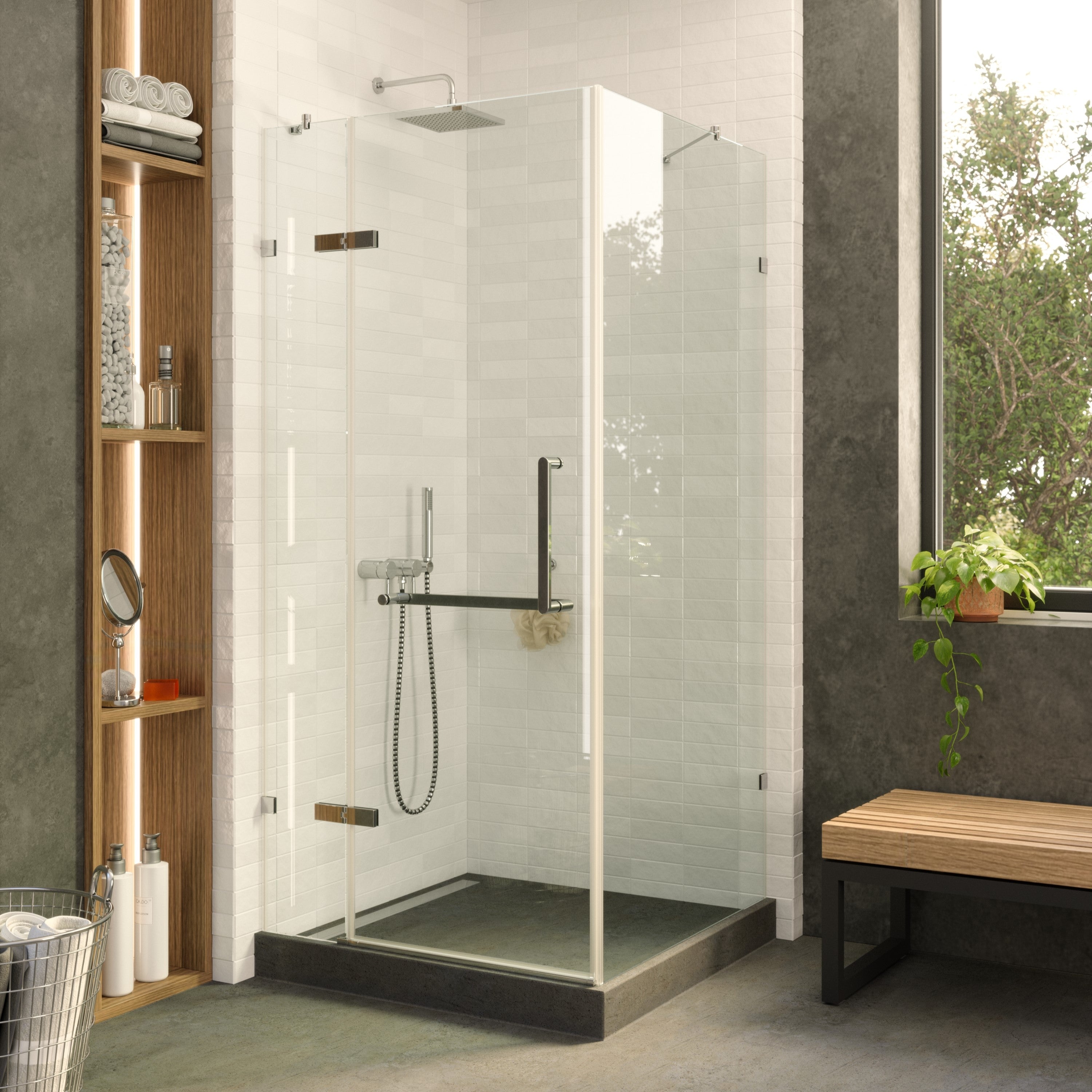 Shower Enclosure Hinged Frameless