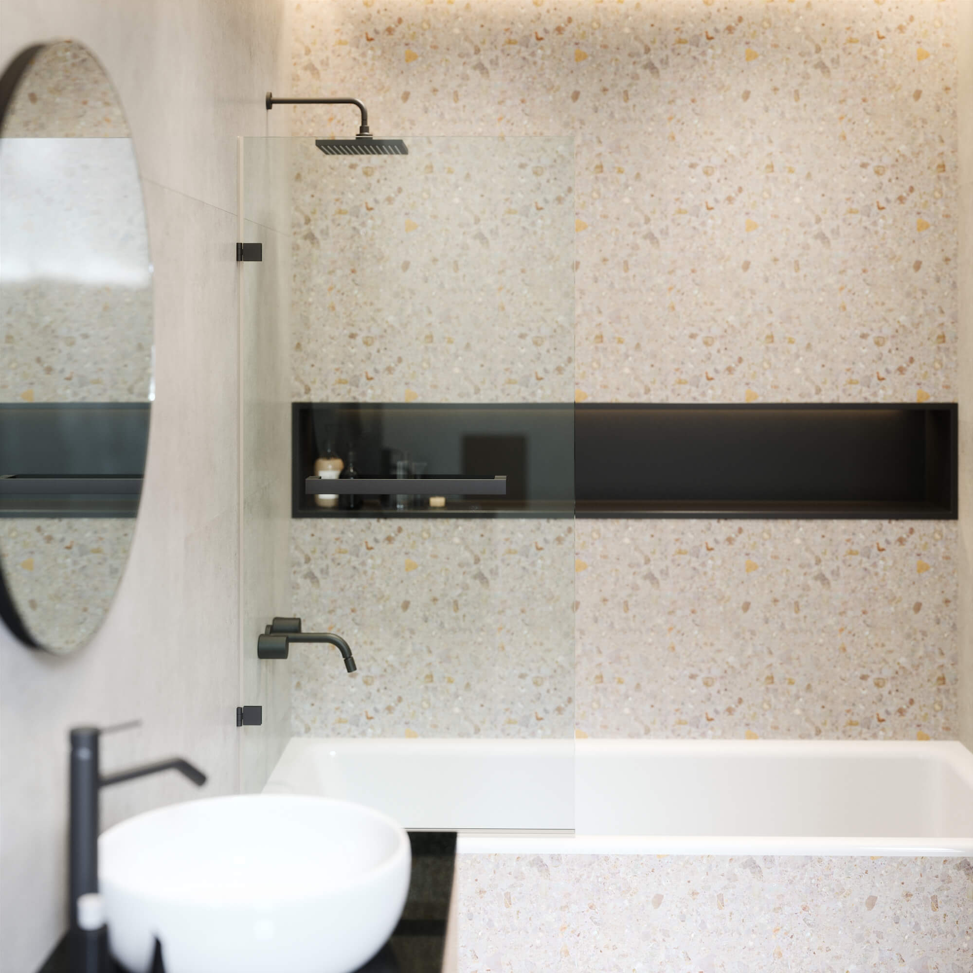 Tub Door Pivot Frameless