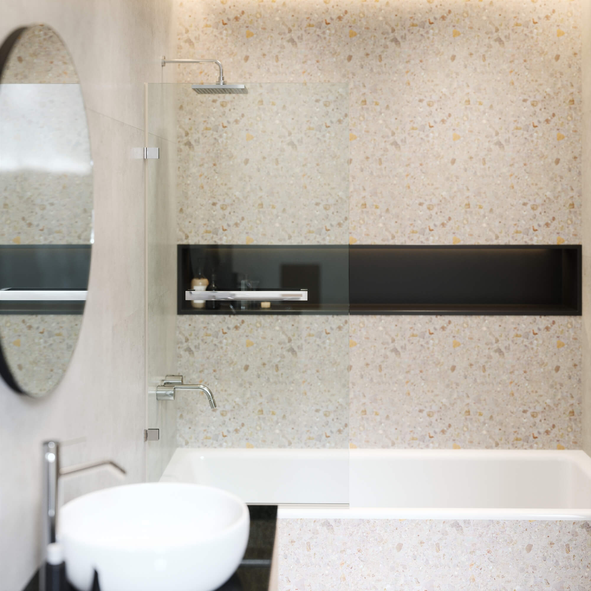 Tub Door Pivot Frameless