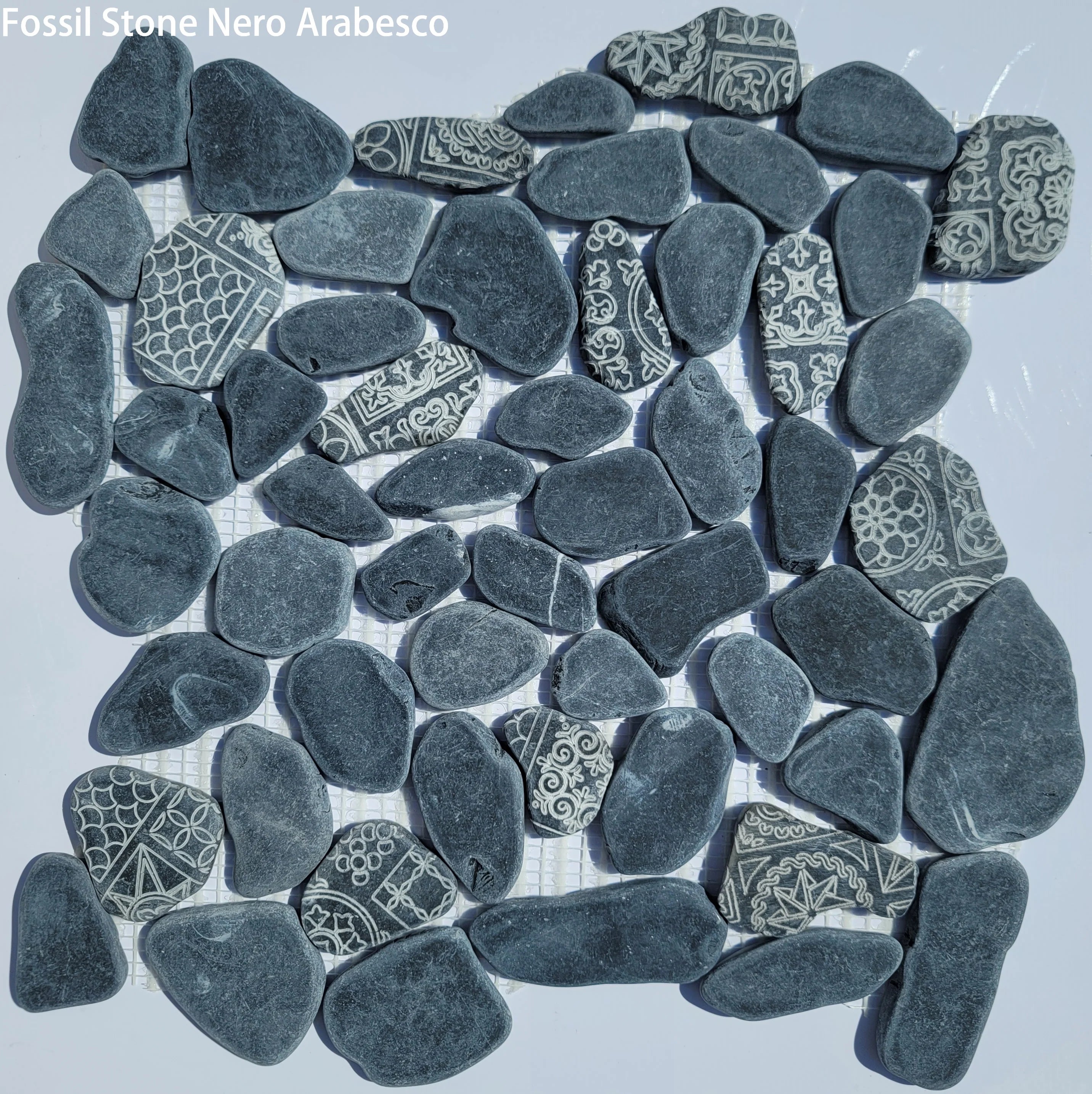 Fossil Stone Pebble Mosaic