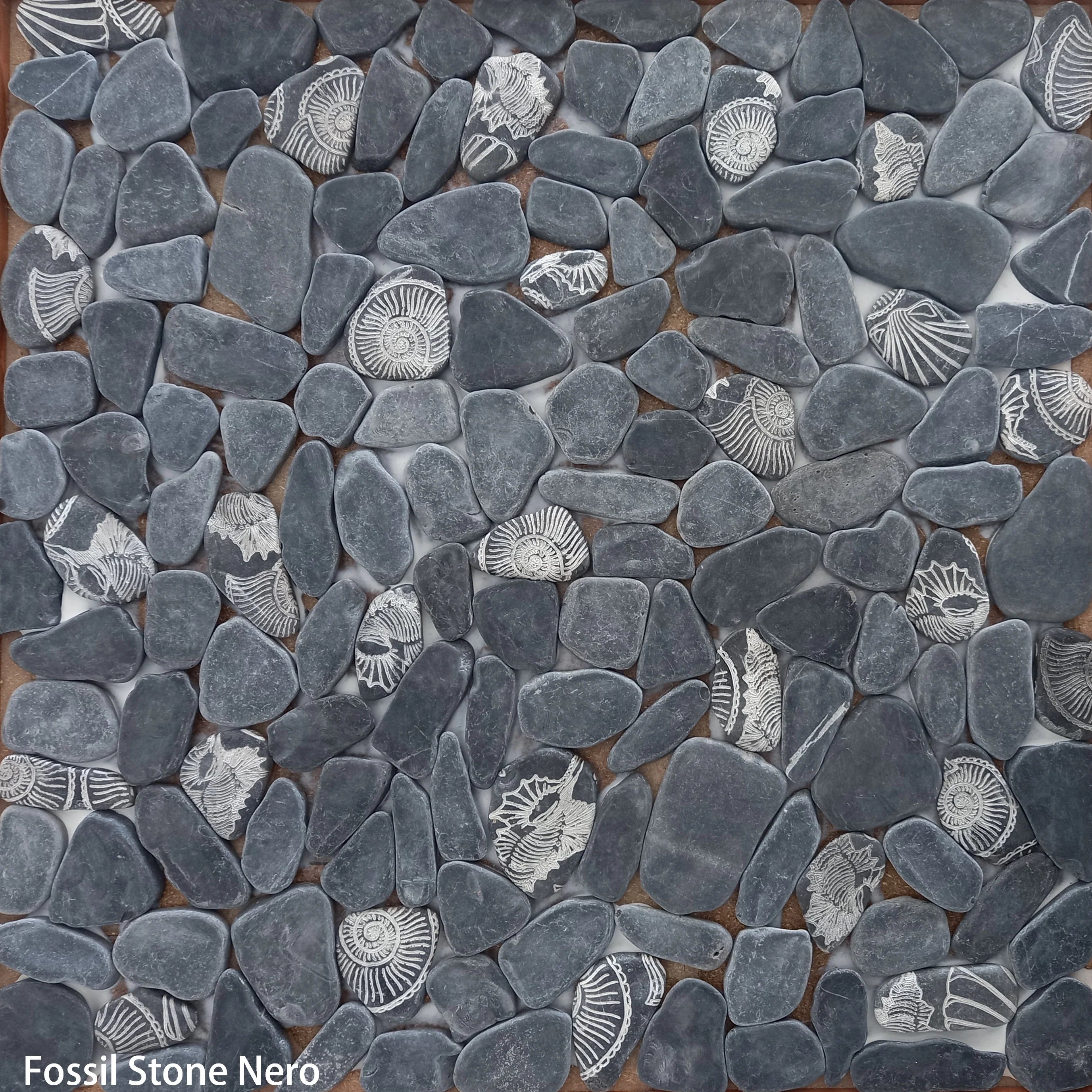Fossil Stone Pebble Mosaic