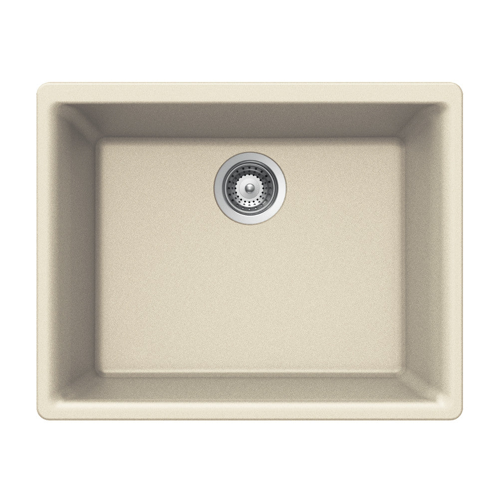 Houzer Cassiano 24 inch Granite Composite Undermount Single Bowl Kitchen Sink - G-100U