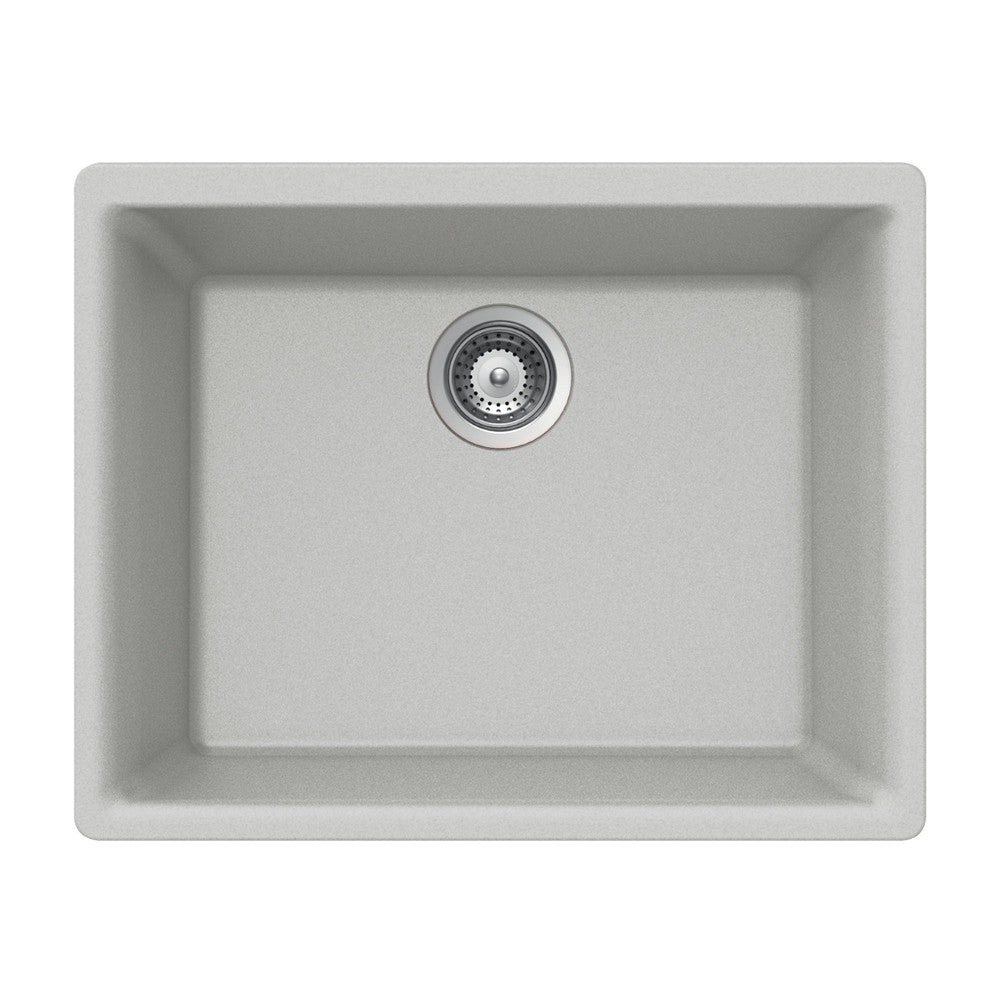 Houzer Cassiano 24 inch Granite Composite Undermount Single Bowl Kitchen Sink - G-100U