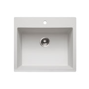 Houzer Quartztone 25" Granite Composite Drop-in Topmount Single Bowl Kitchen Sink