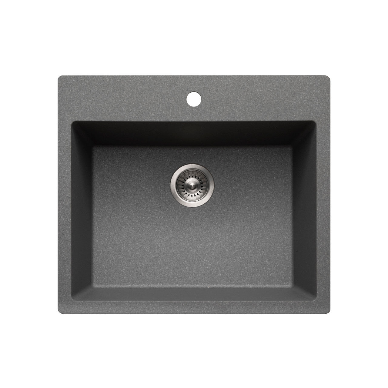 30 1/4"x16 1/2"x9 1/2" Granite Topmount Large Single Bowl Kitchen Sink Topmount