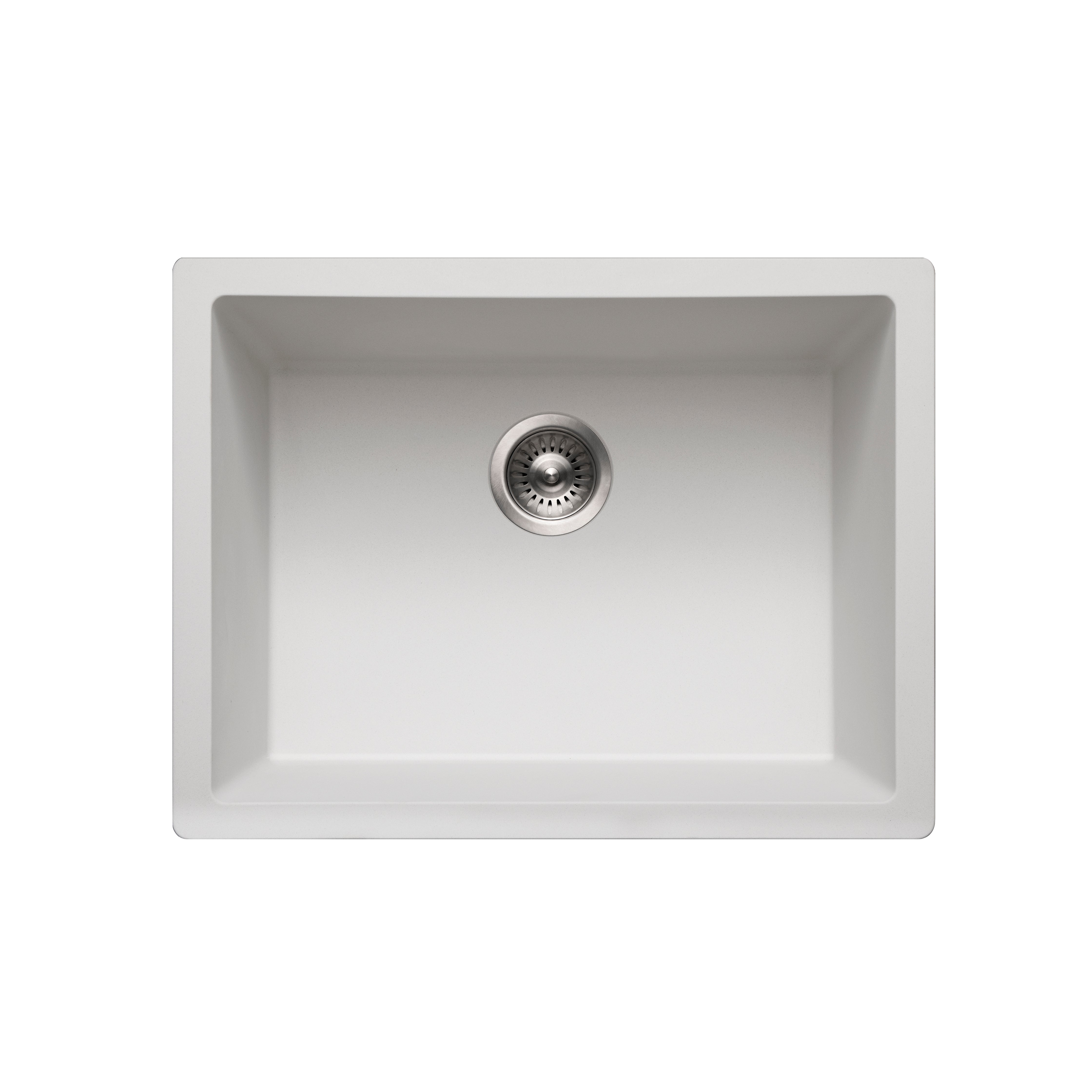 Houzer Quartztone 24" Granite Composite Undermount Single Bowl Kitchen Sink