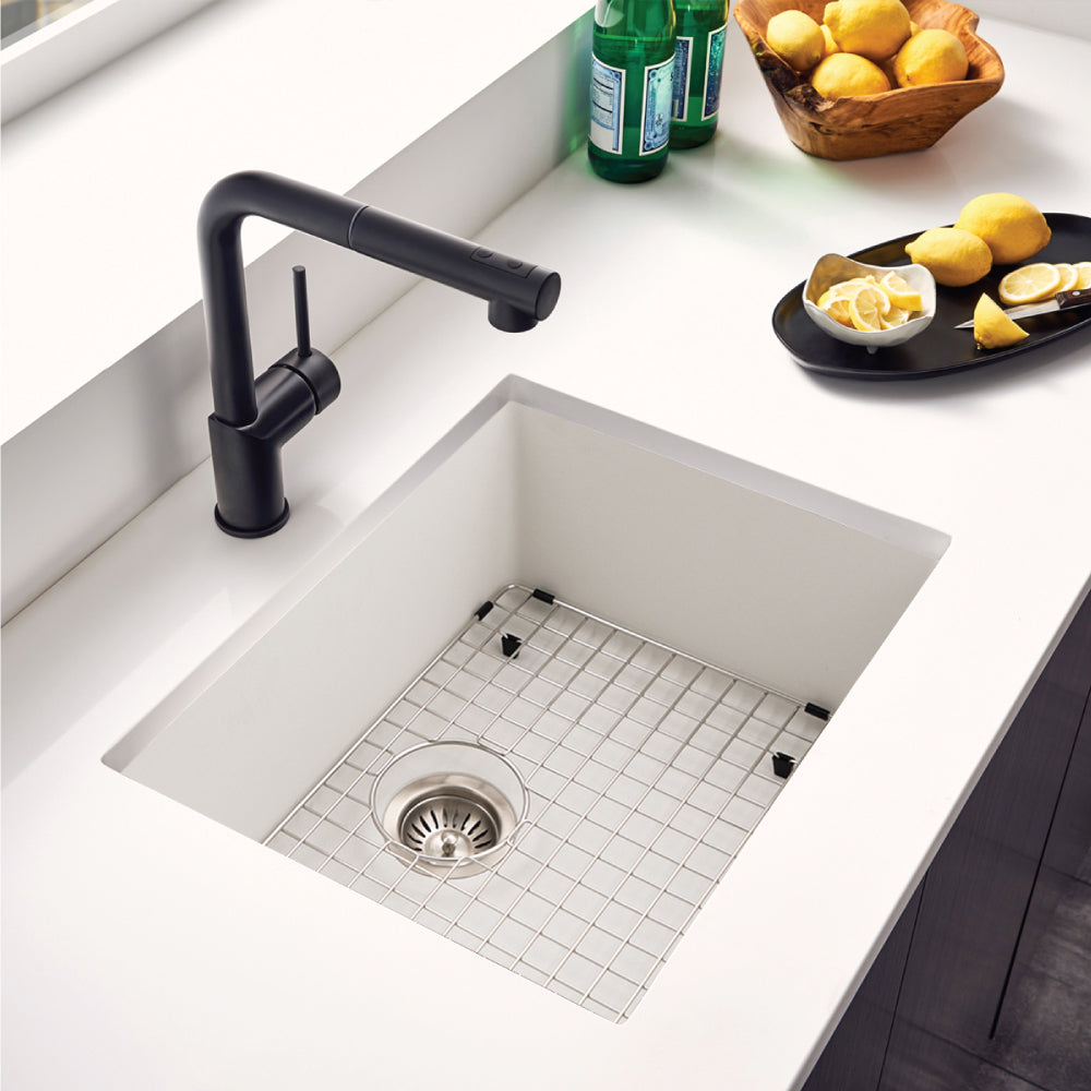 Houzer Quartztone 24" Granite Composite Undermount Single Bowl Kitchen Sink